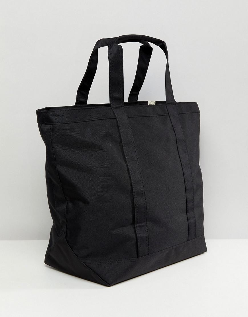 herschel black tote bag