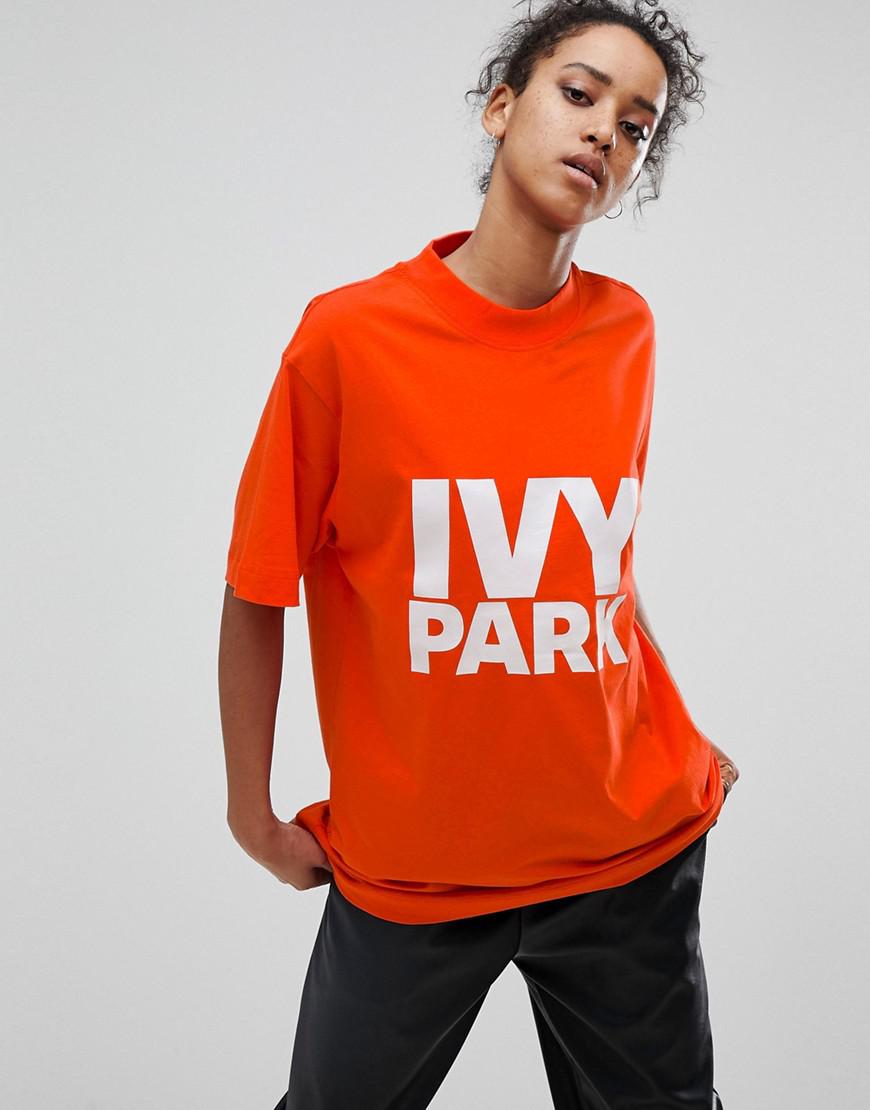 Lyst - Ivy Park Logo T-shirt In Tomato Red in Red