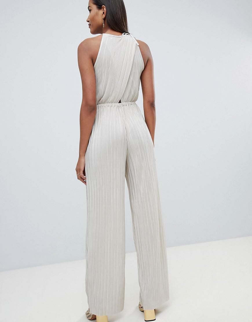 miss selfridge plisse jumpsuit