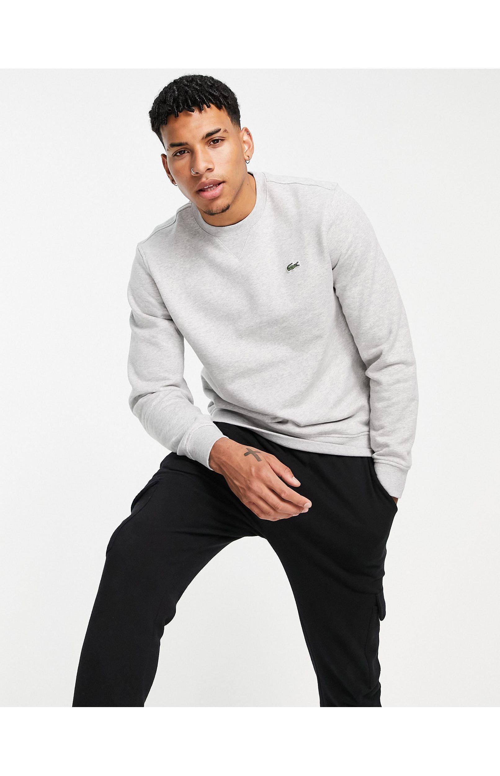 lacoste basic crew neck sweatshirt