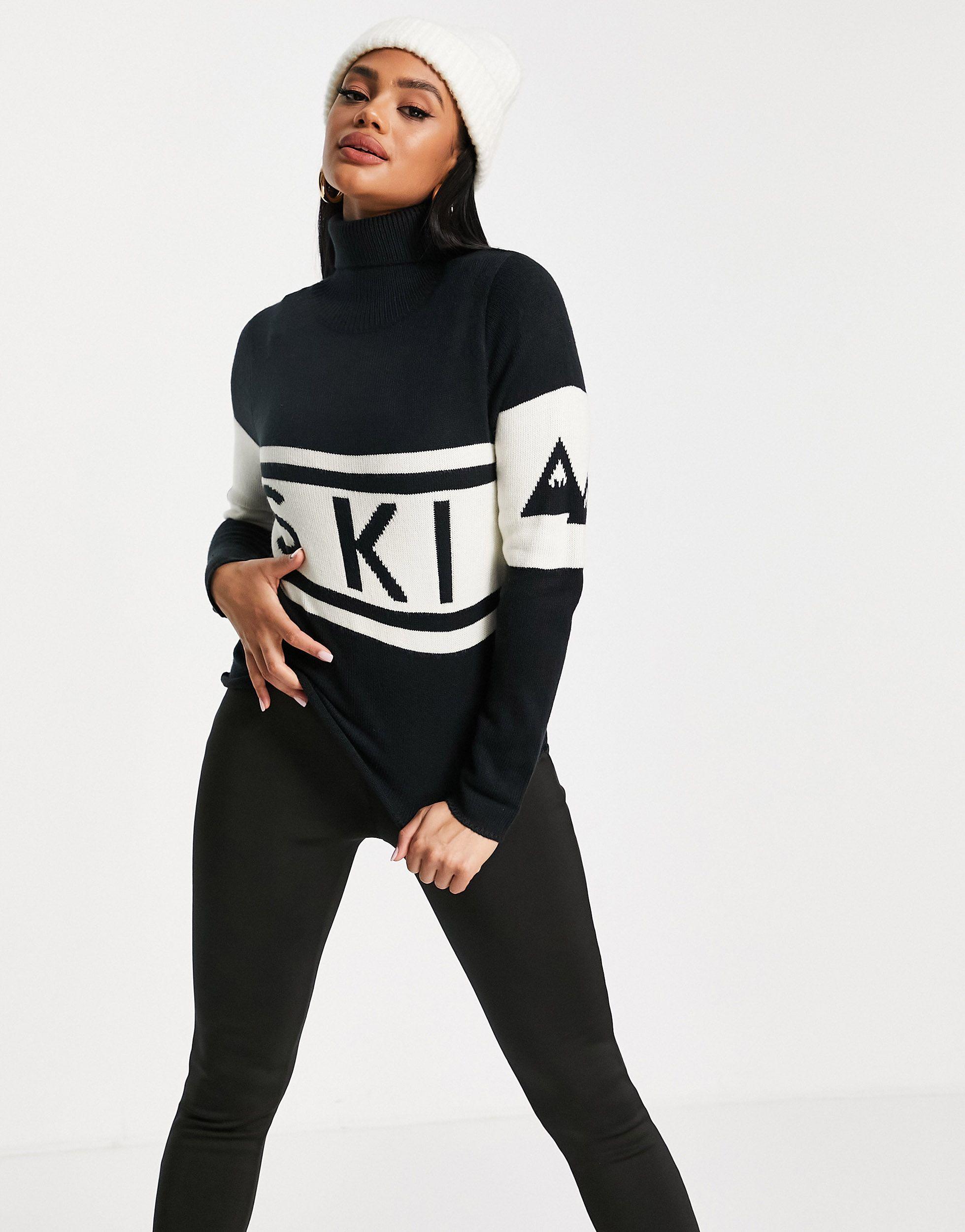 Threadbare – ski – hochgeschlossener pullover in Schwarz Lyst AT