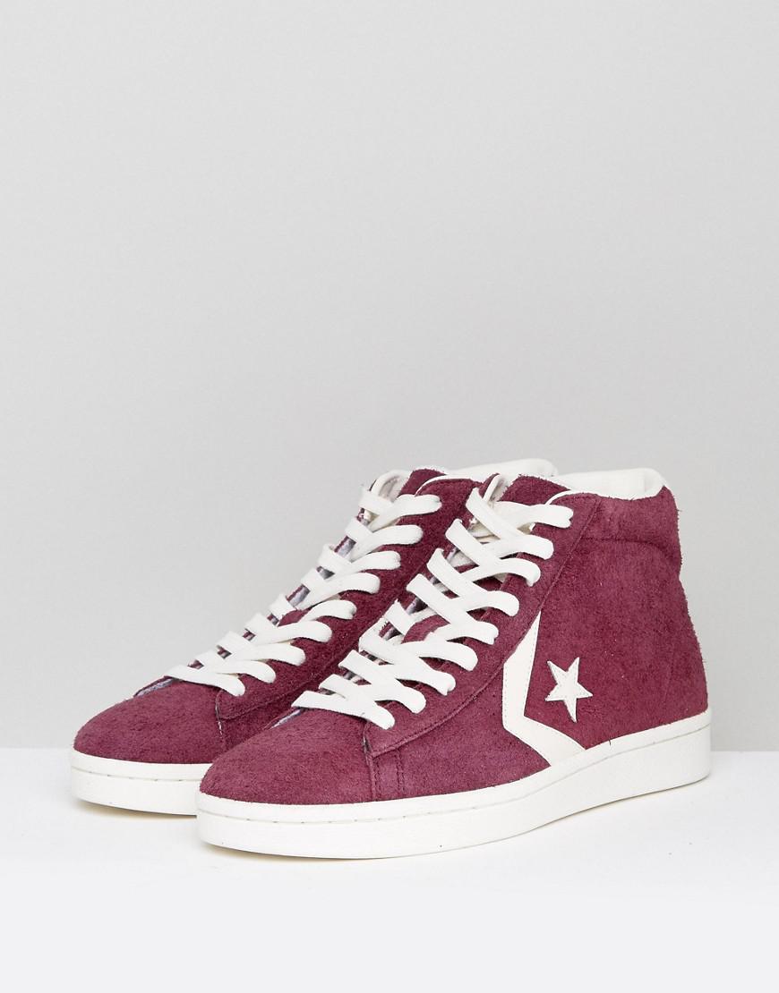 Converse Pro Leather 76 Mid Sneakers In Purple 157691c626 Converse Pro Leather 76 Mid Sneakers In Purple 157691c626