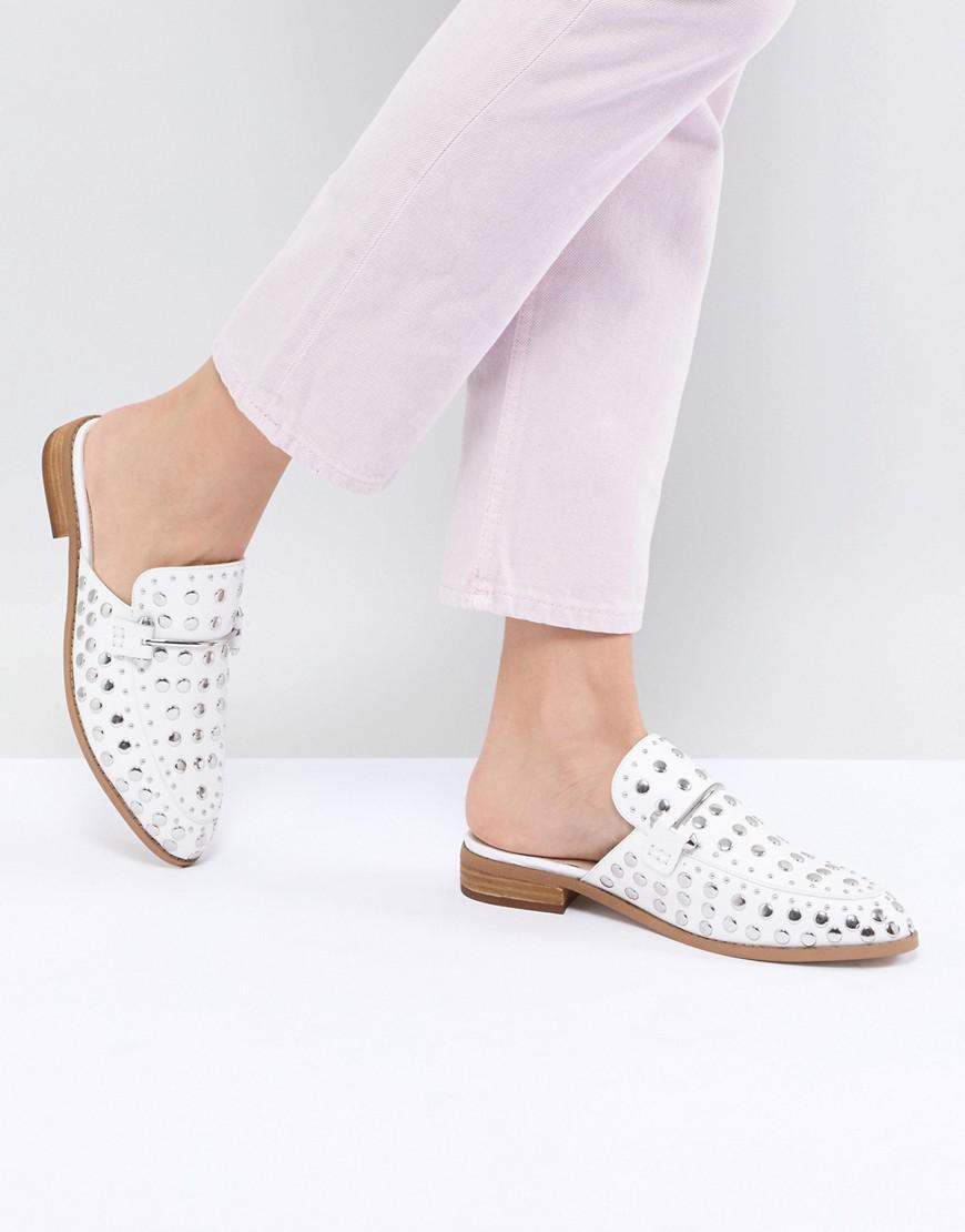 studded flat mules