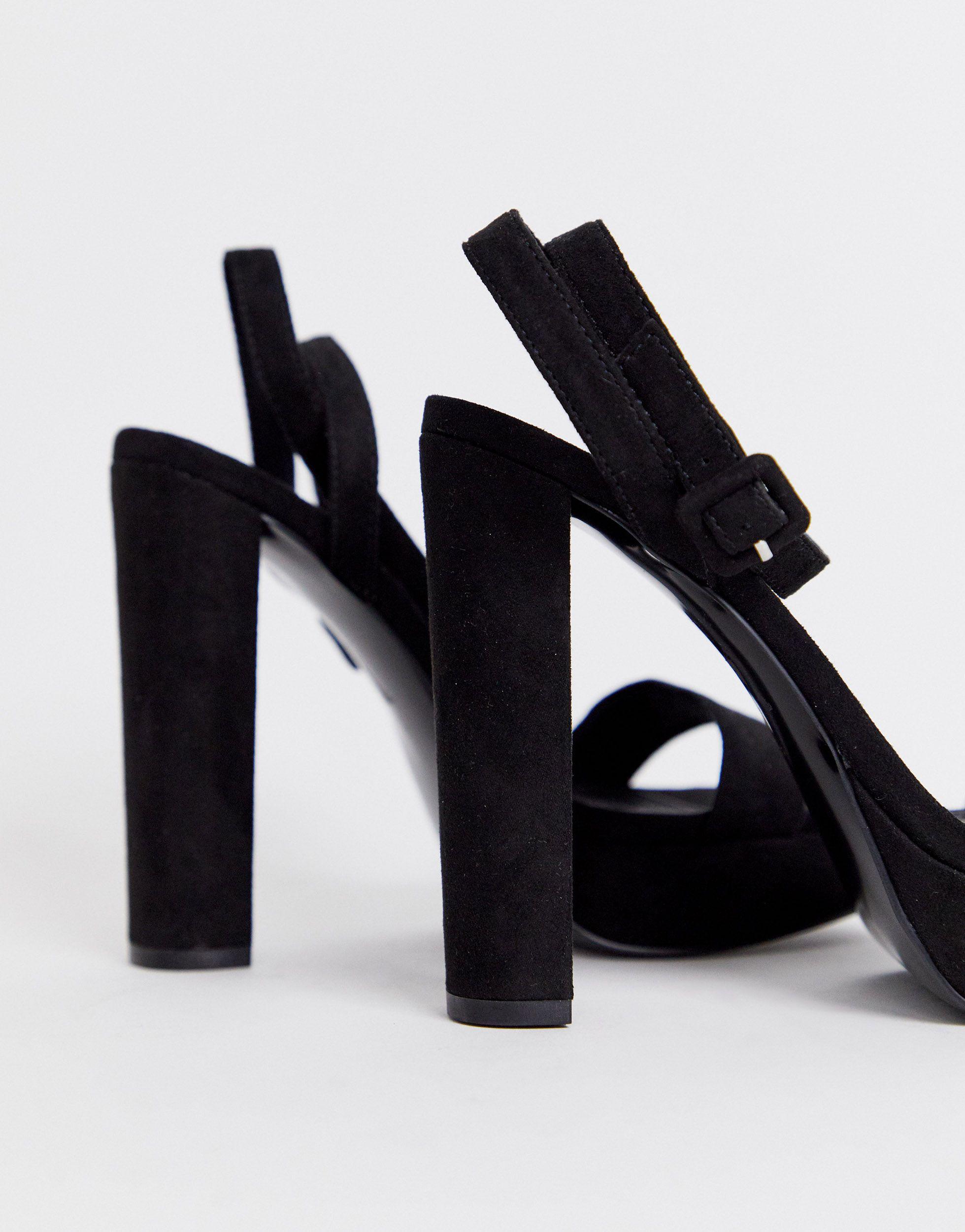 ASOS Suede Wide Fit Nutshell Platform 