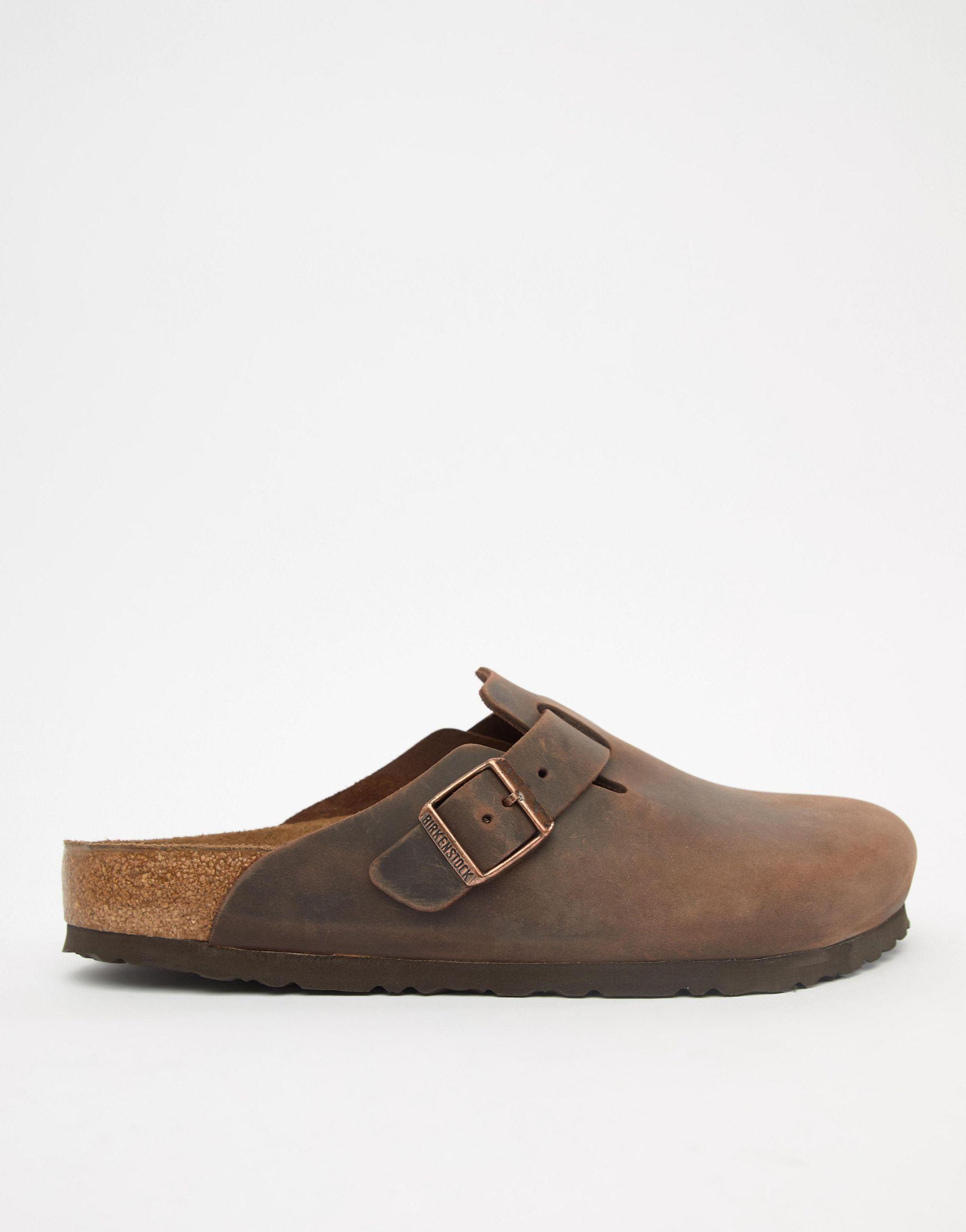 Birkenstock Boston Mules in Brown for Men Lyst