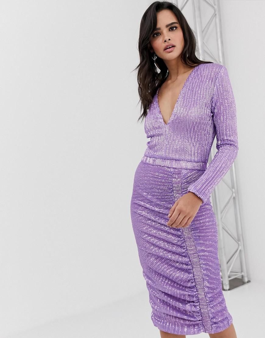 lavish alice sequin embellished midi dress