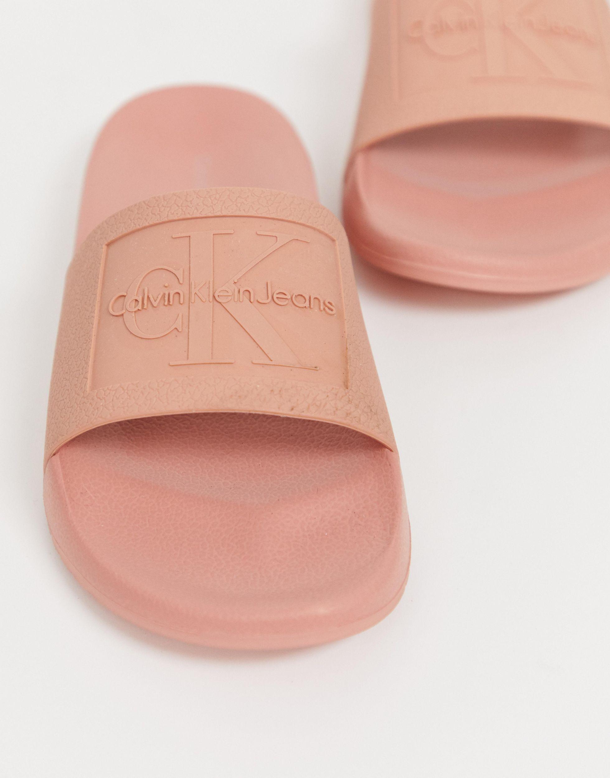 Calvin Klein Christie Blush Jelly Slides in Pink - Lyst
