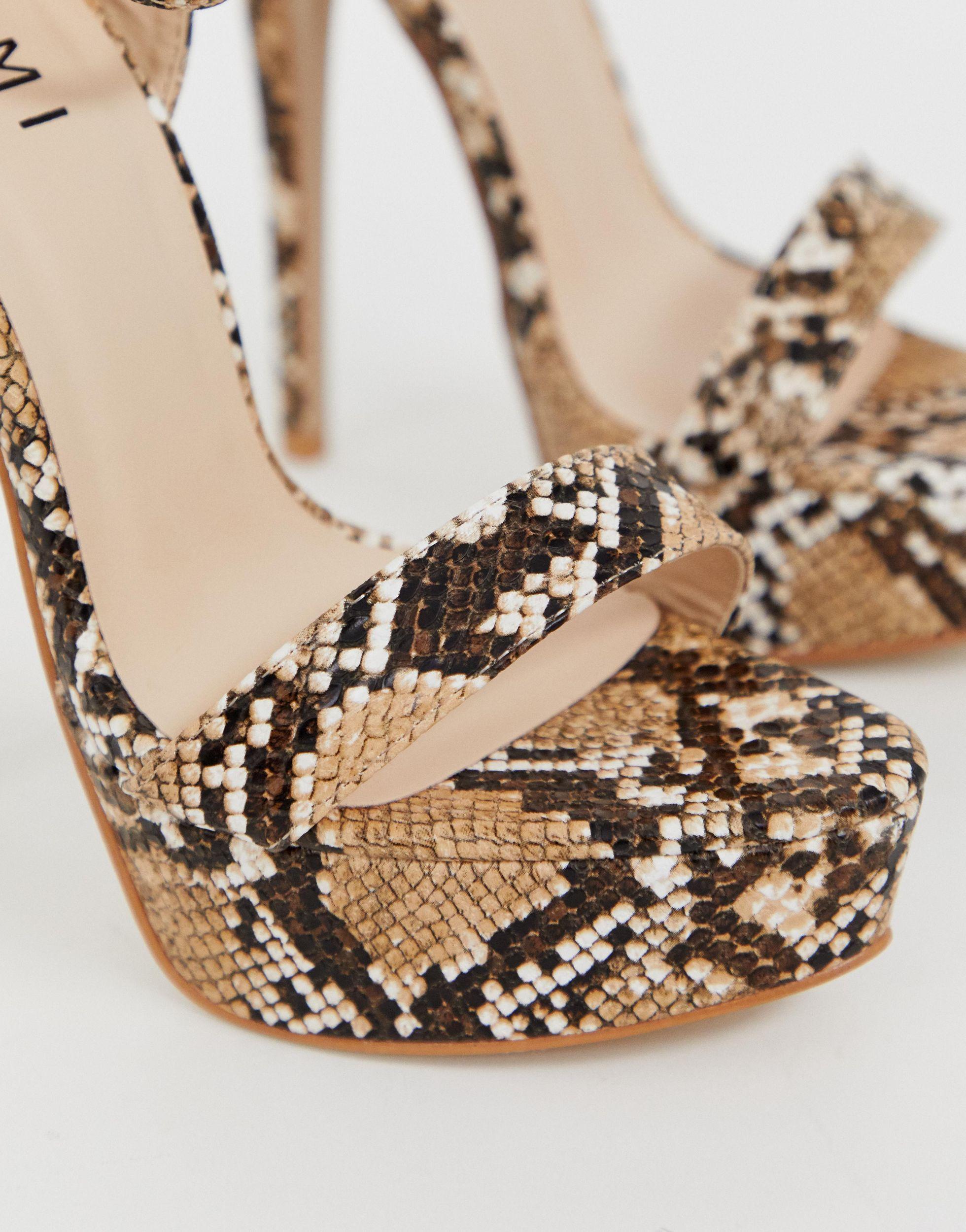 snake print platforms