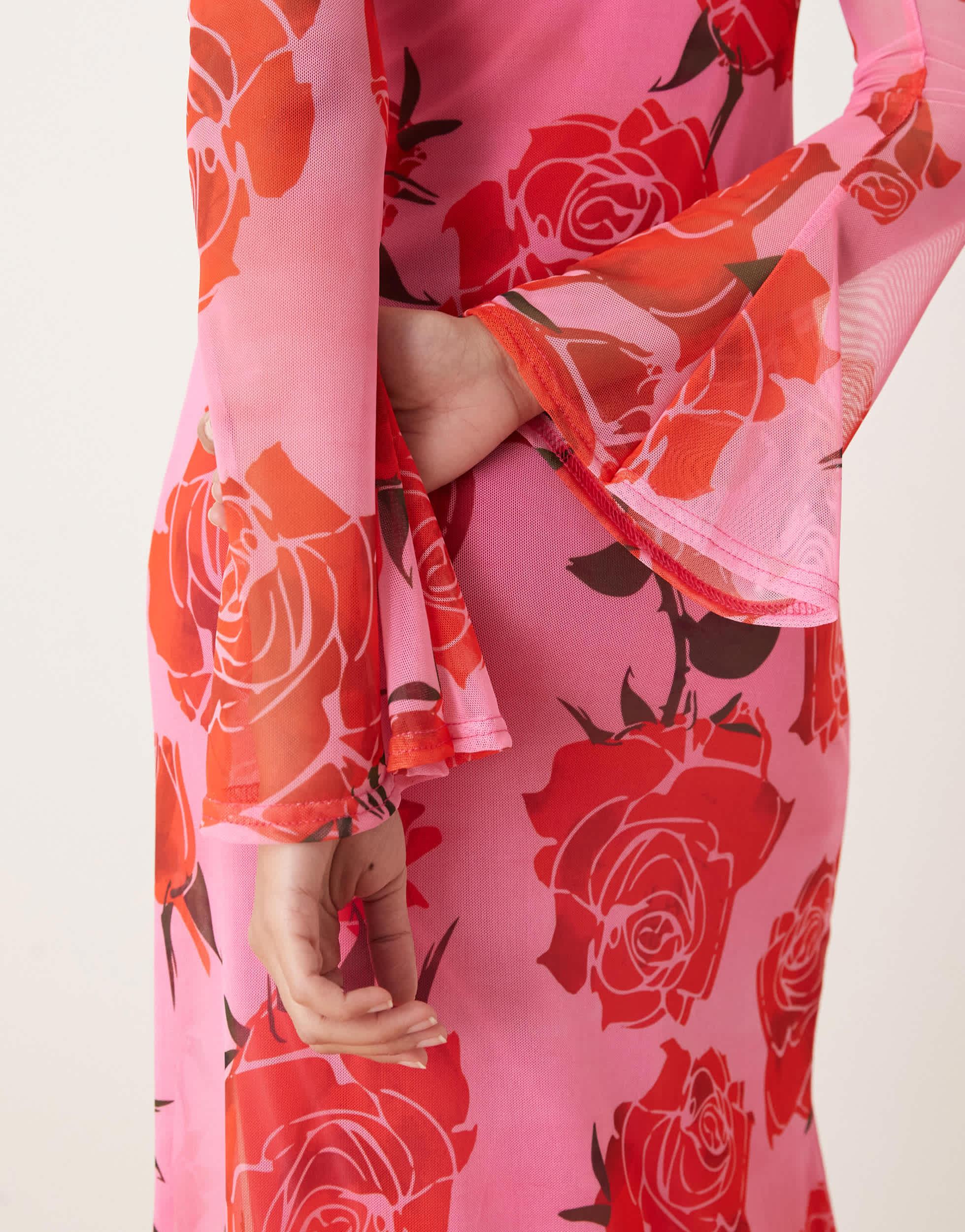scanlan theodore pink mesh dress Scanlan Theodore Italian Watercolour Dress, Raspberry – Plus One Dress Hire