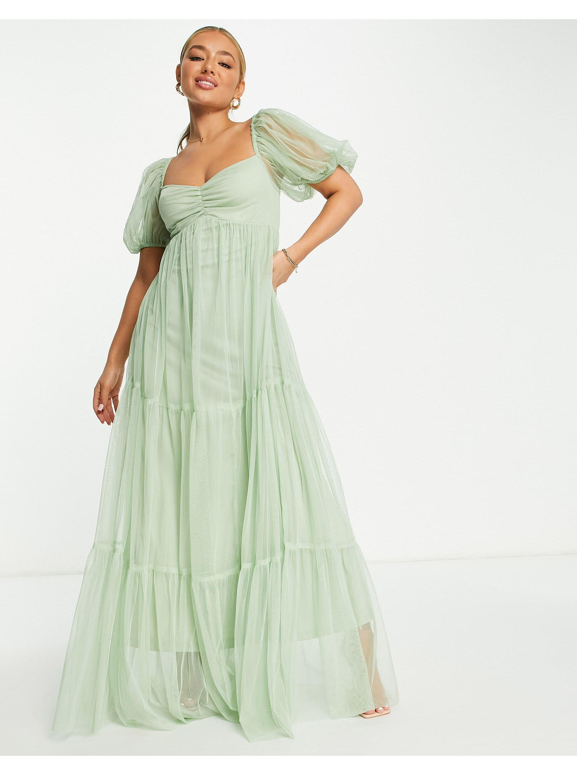 Lace Bridesmaid Charlotte Puff Sleeve 
