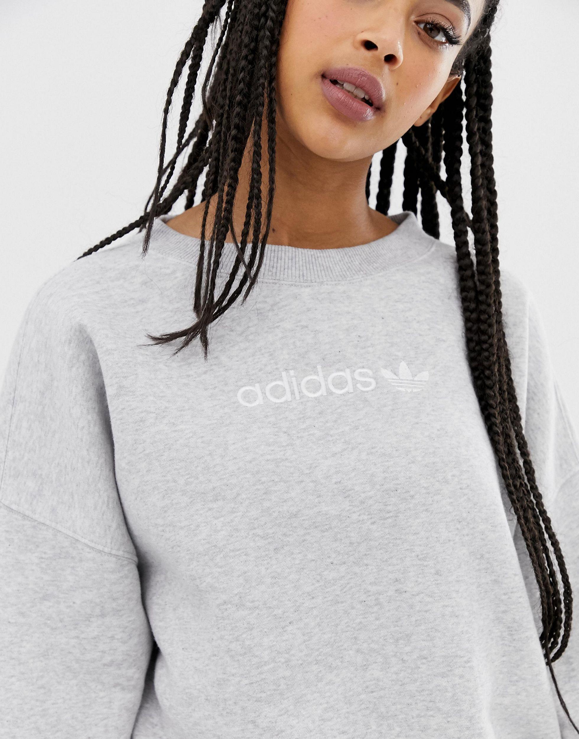 adidas originals coeeze fleece sweatshirt in black