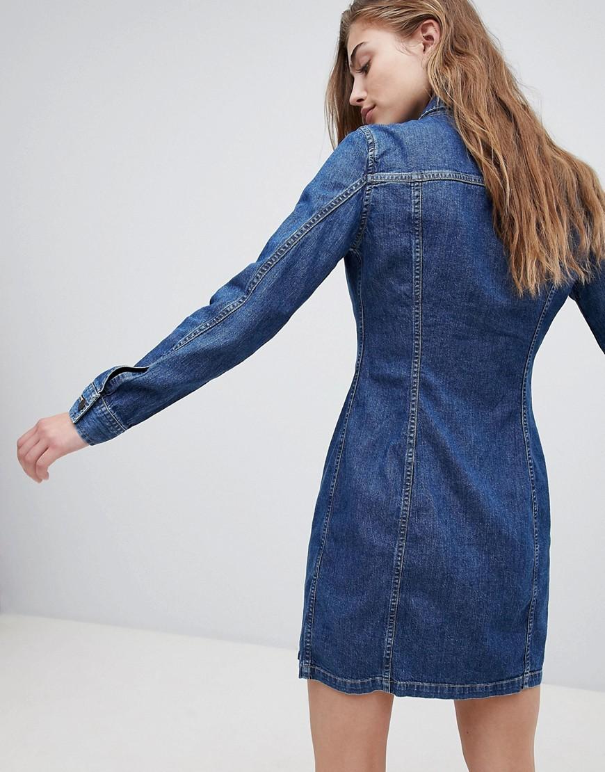 Vestito di jeans stile western a maniche lunghe con bottoniLevi's in Denim  di colore Blu | Lyst