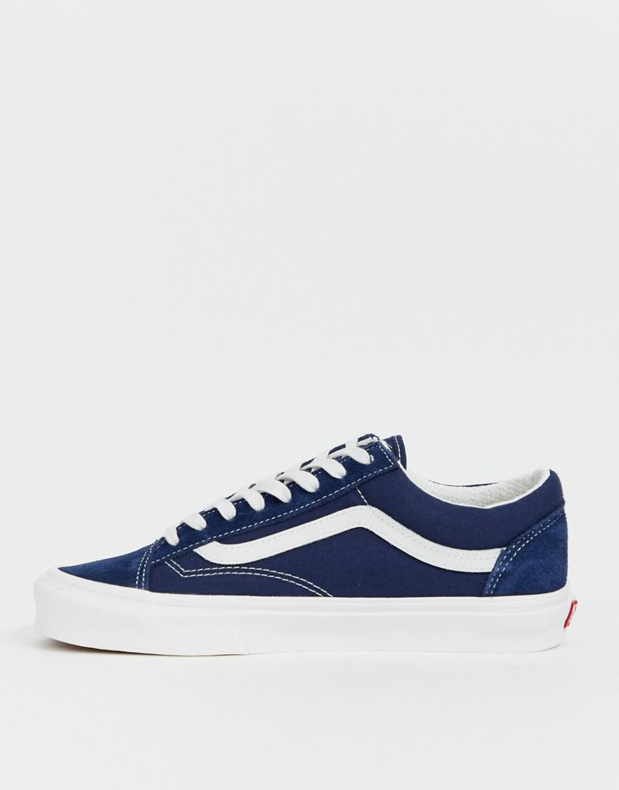 dark blue vans old skool