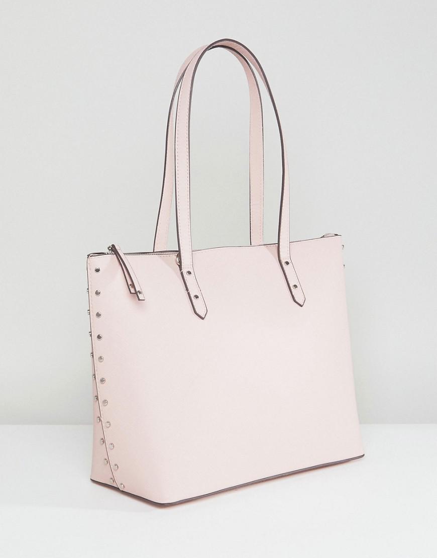 Bershka Denim Pastal Shopper Bag in Pink - Lyst
