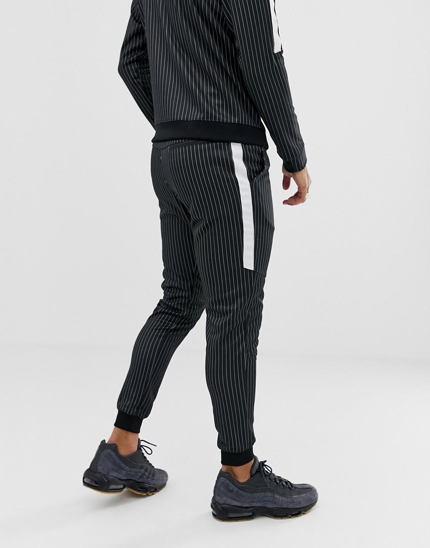 Nike Pinstripe Joggers In Black Bq0676-010 for Men | Lyst Australia