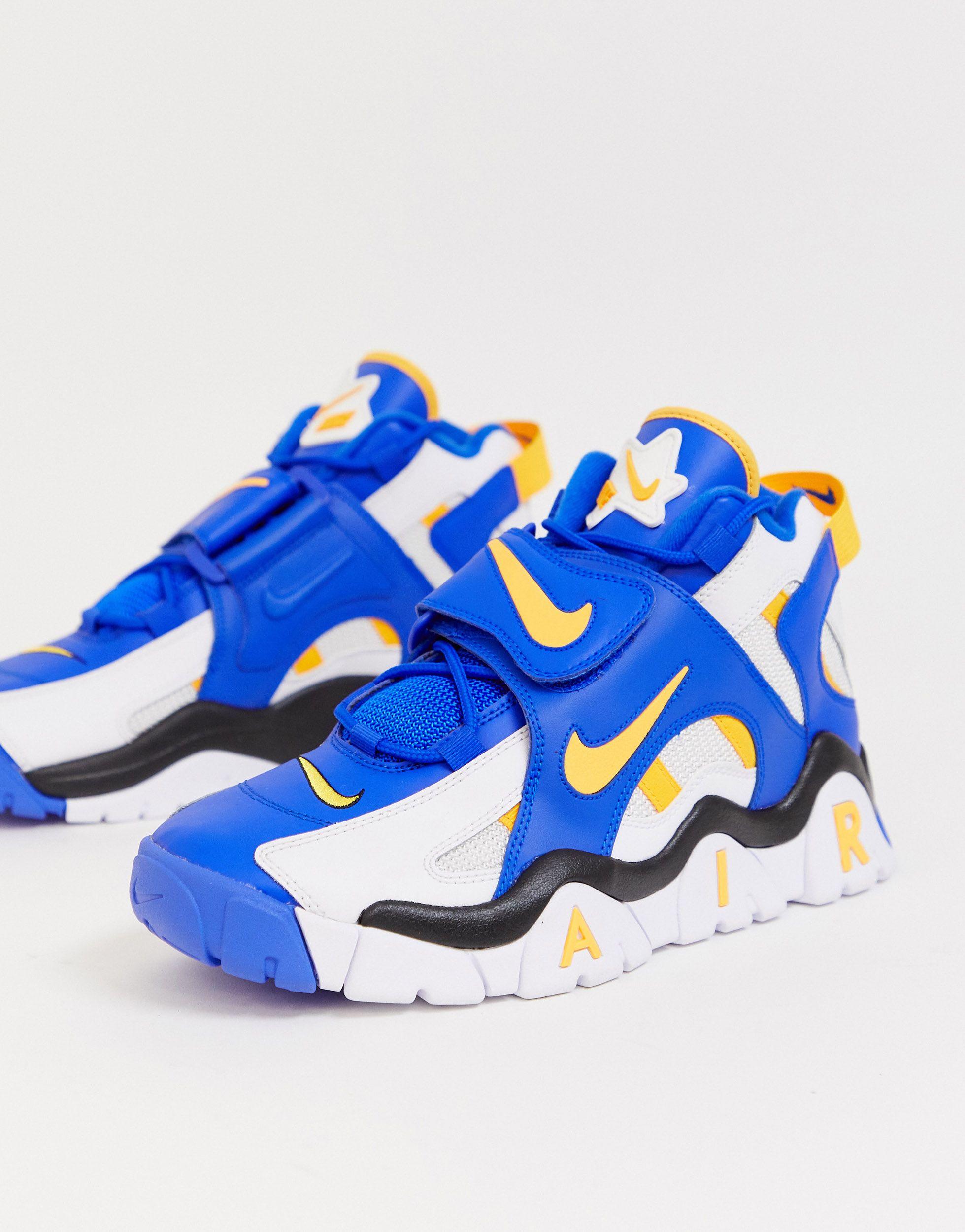 Nike Leather Air Barrage Mid in Blue for Men | Lyst Australia