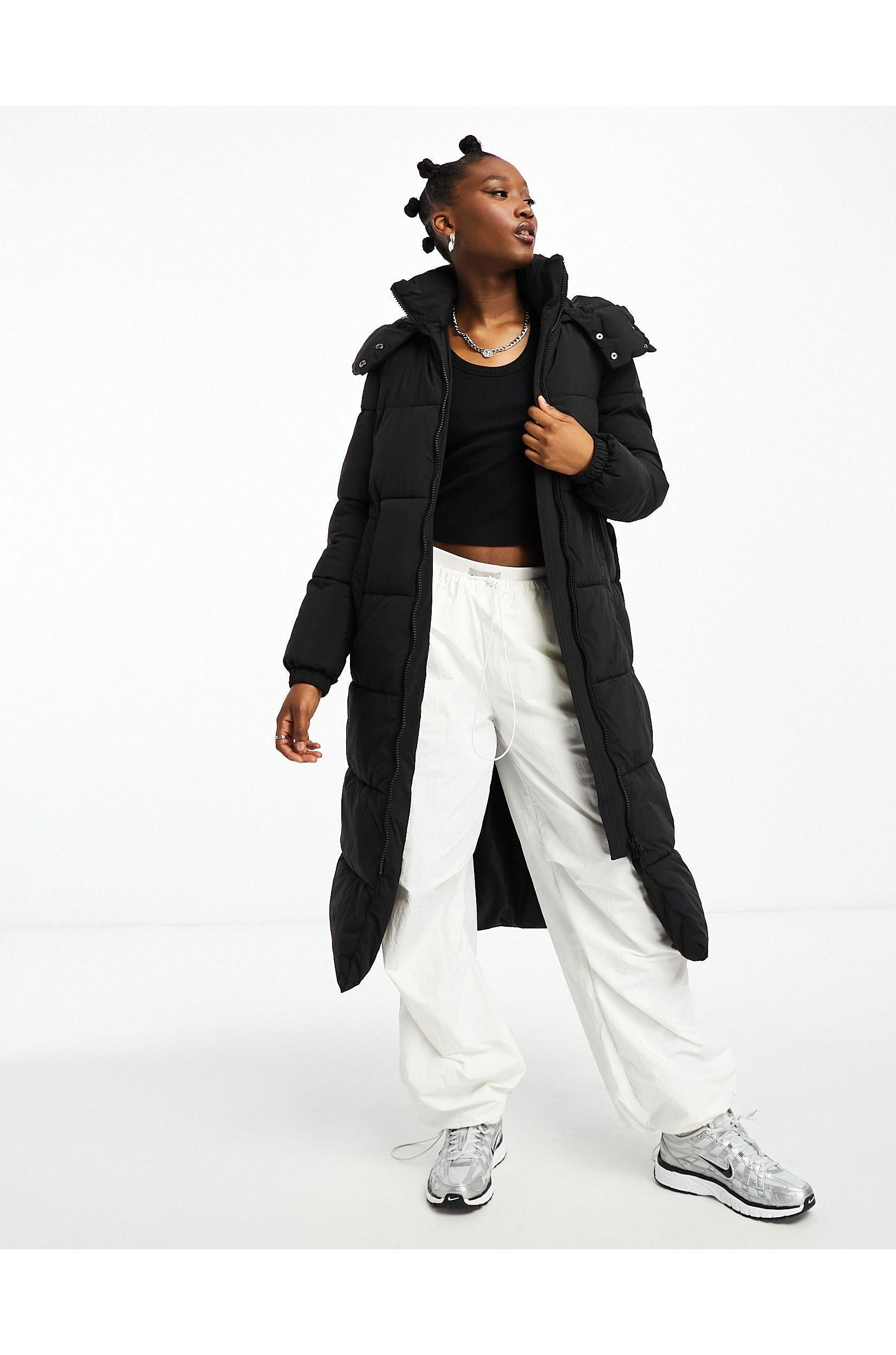 Cotton On Button Up Mother Puffer Longline Jacket With Removable