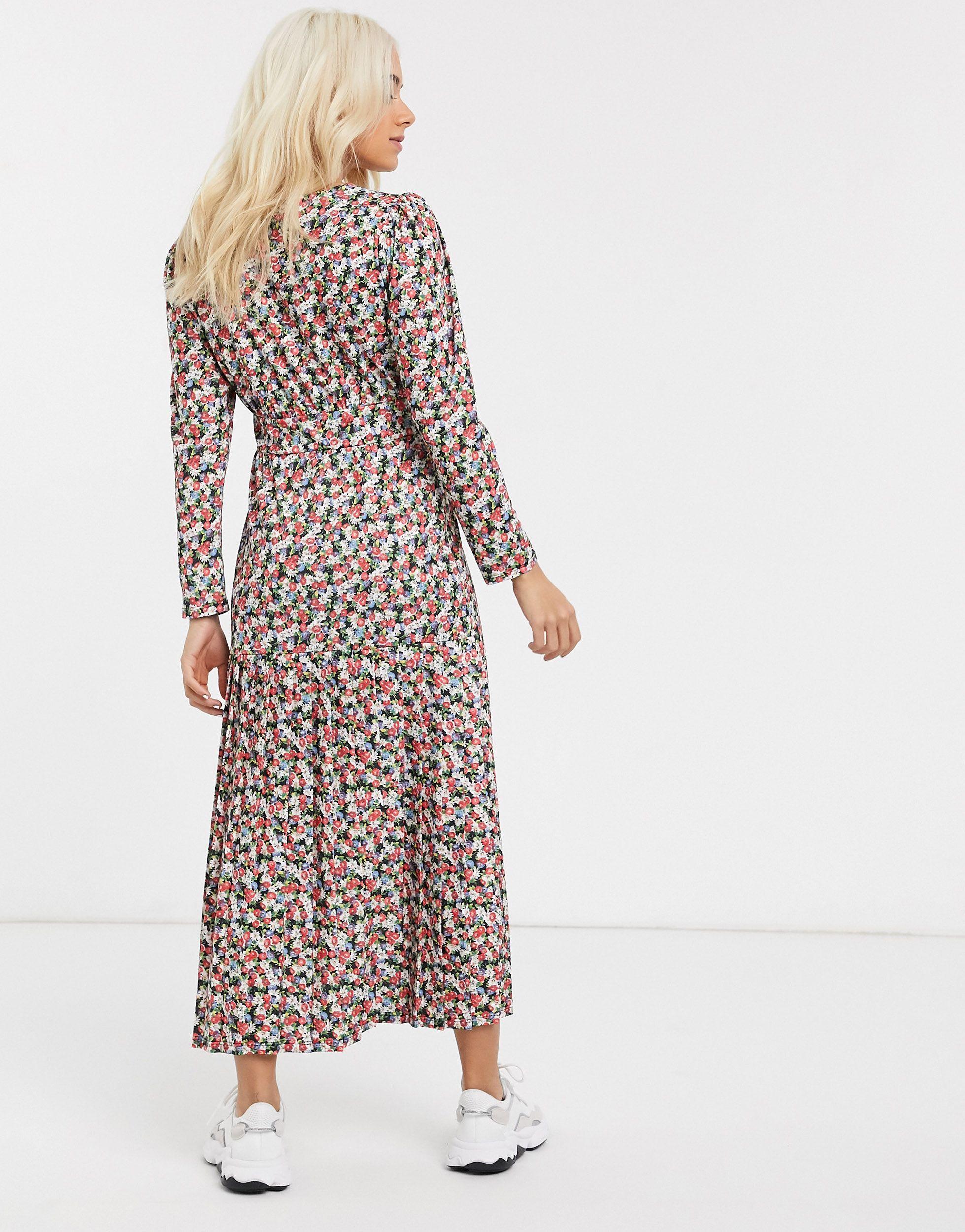 ASOS Synthetic Floral Print Long Sleeve 