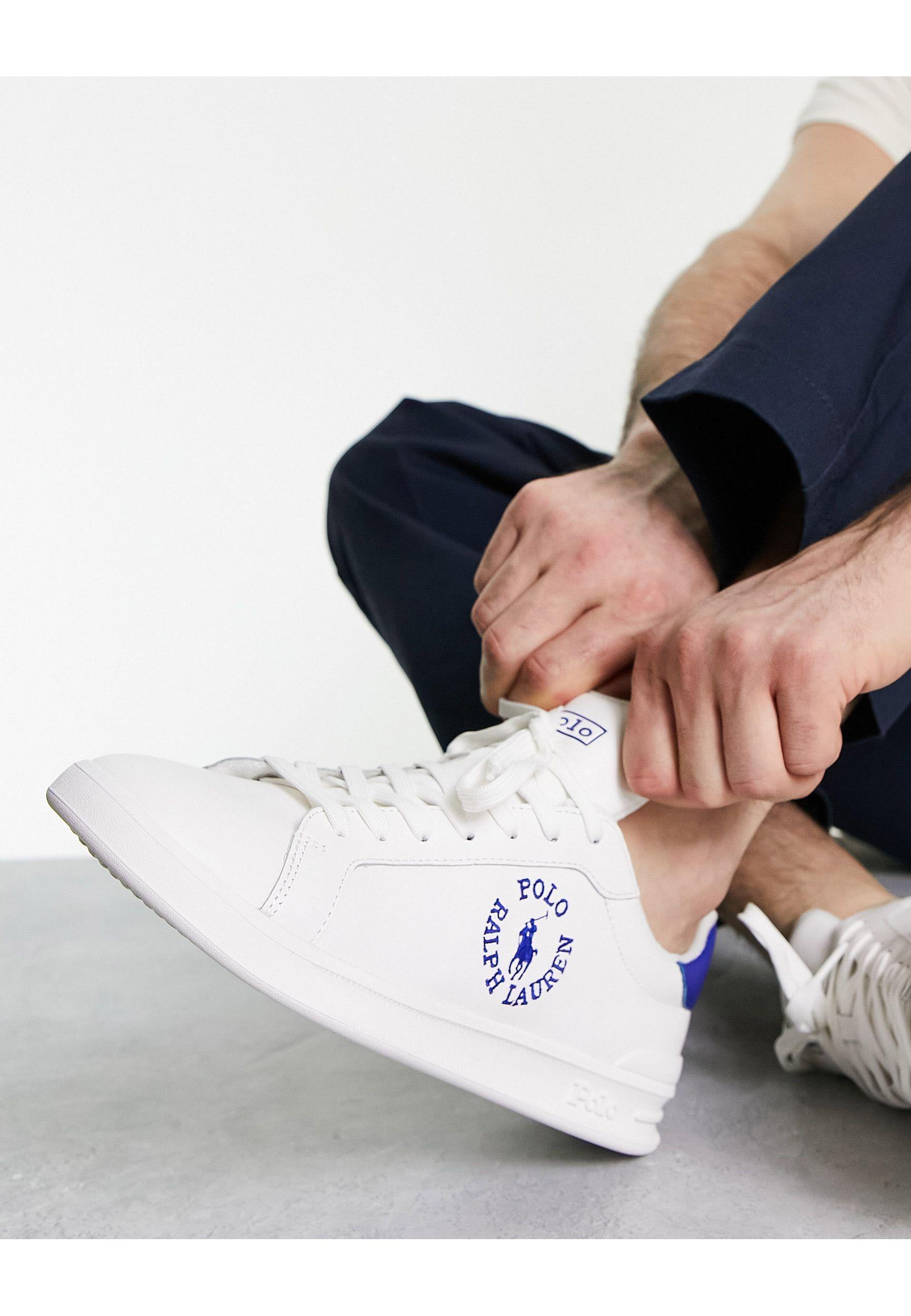 Polo Ralph Lauren – heritage court – leder-sneaker in Weiß für Herren |  Lyst DE