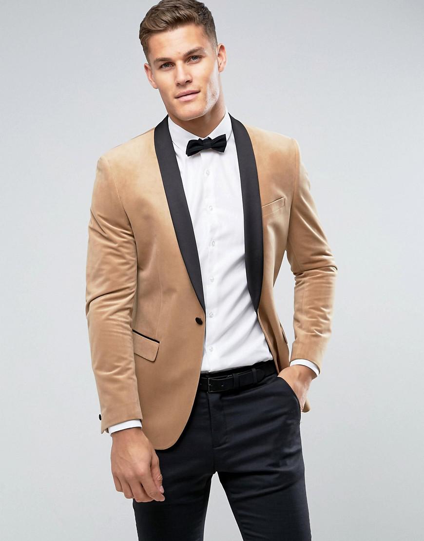 Farah Skinny Velvet Tuxedo Blazer for Men Lyst
