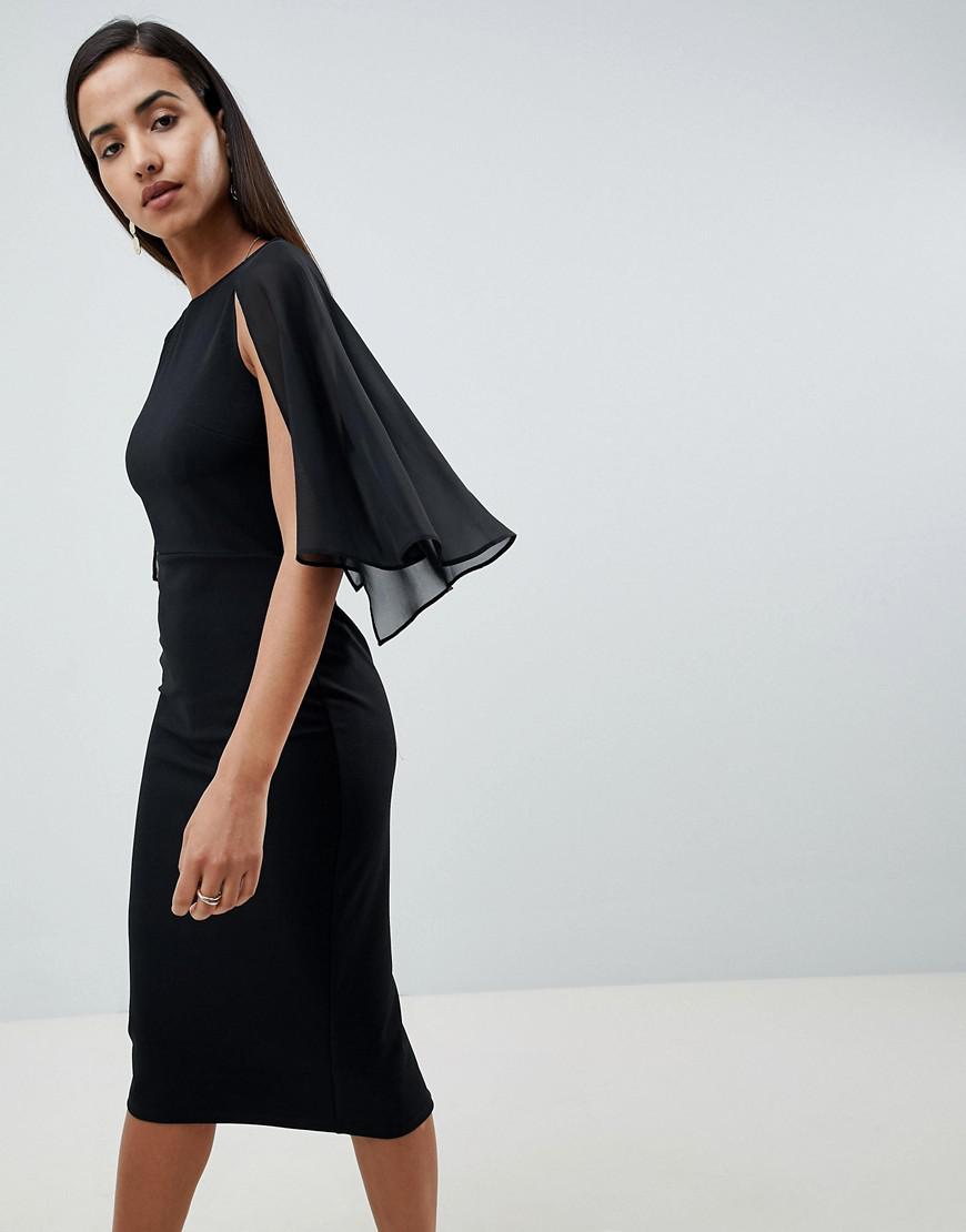 pencil dress with cape