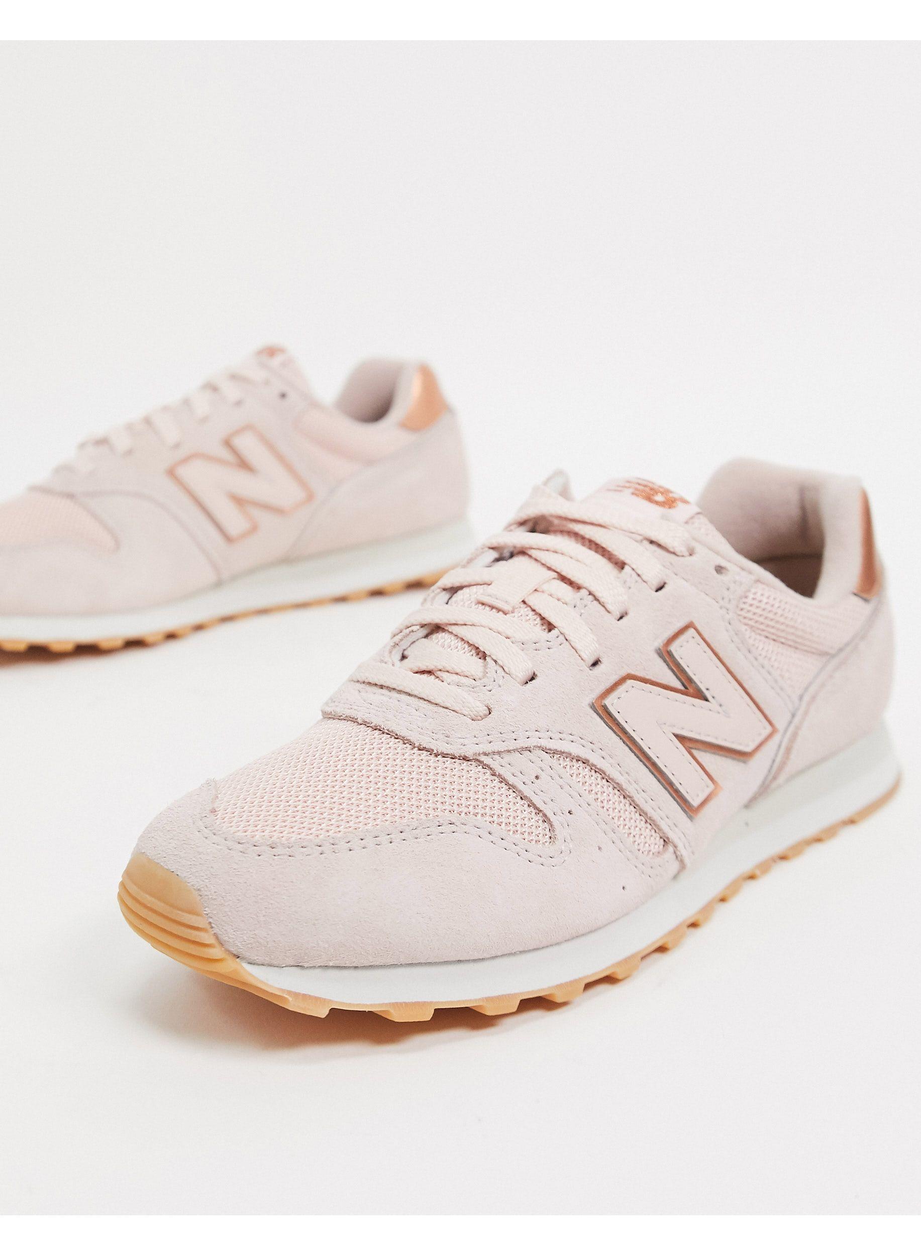 New Balance 373 Womens Pink / Rose Gold Trainers | Lyst
