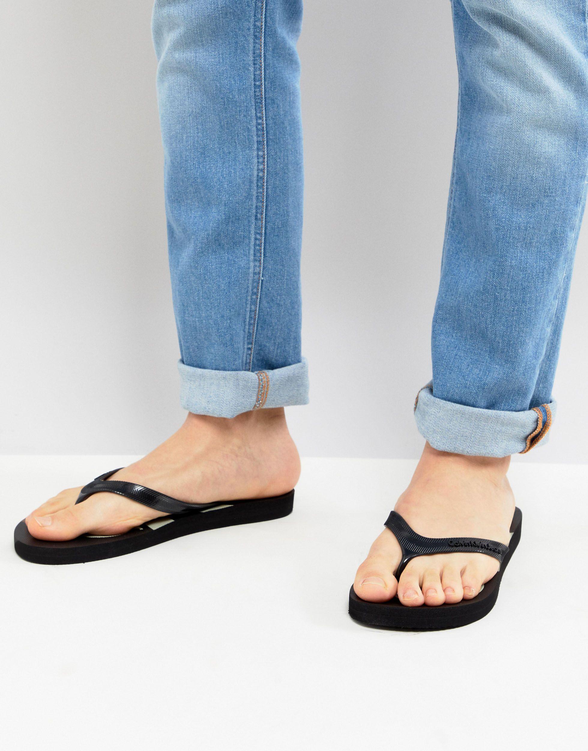 Introducir 62+ imagen calvin klein jeans flip flops