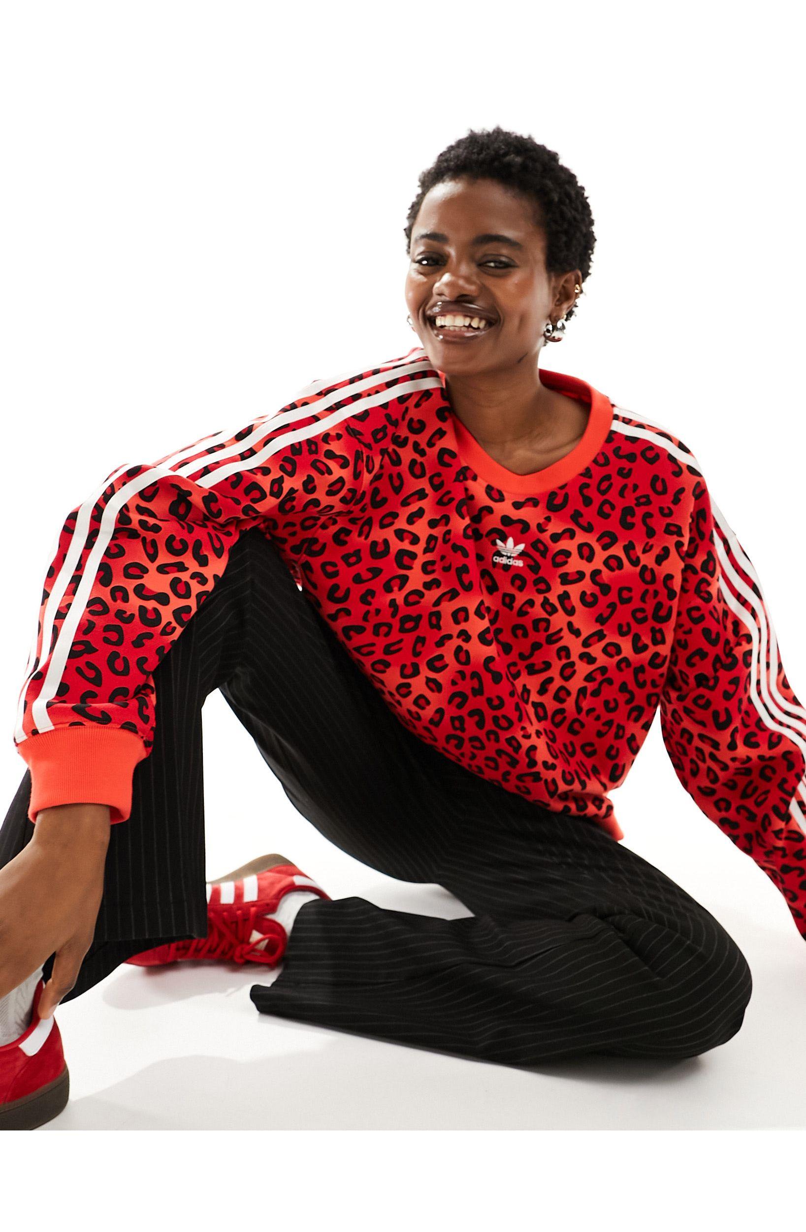 Felpa cheap adidas leopardata