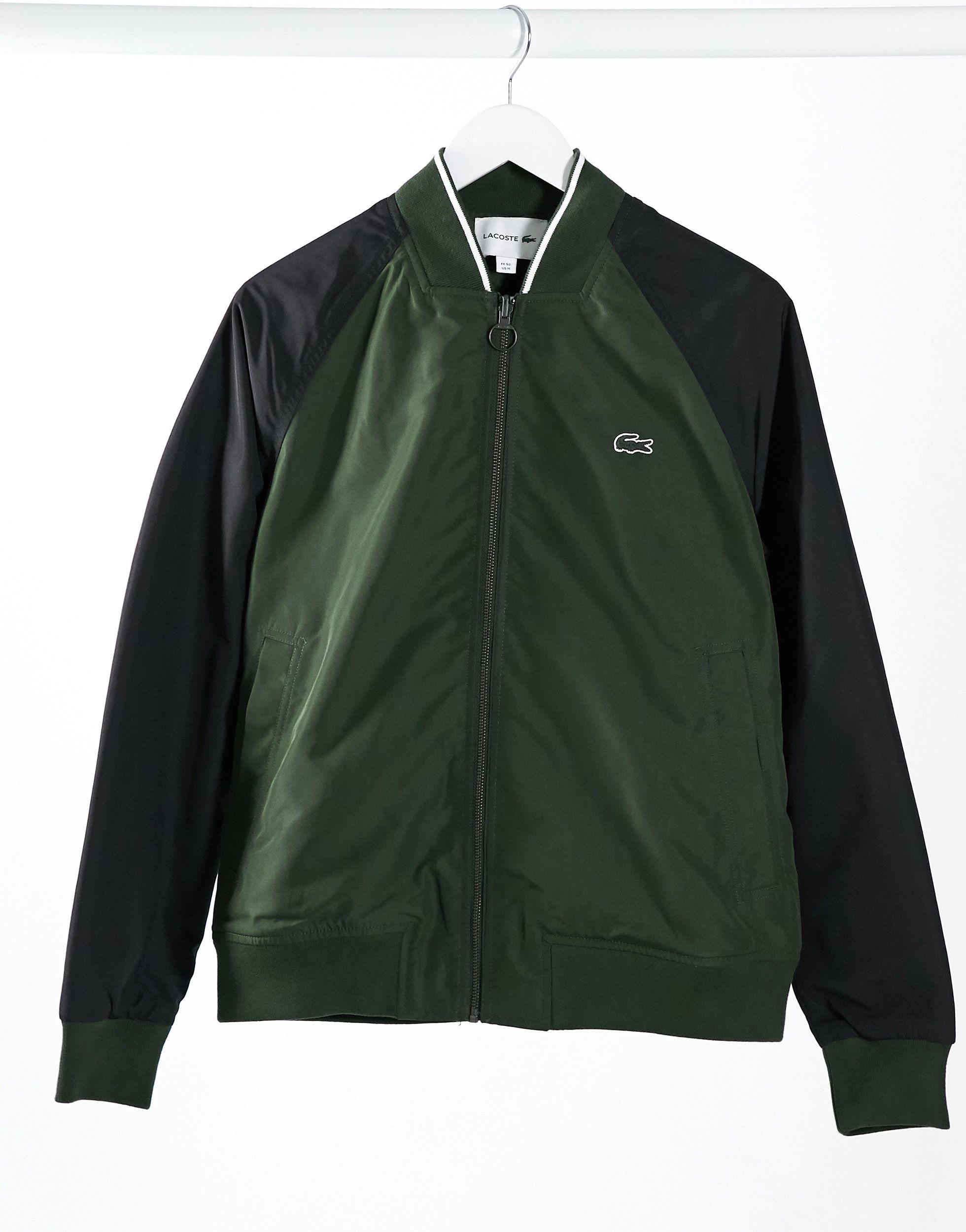 Lacoste Reversible Bomber Jacket-brown in Green for Men | Lyst