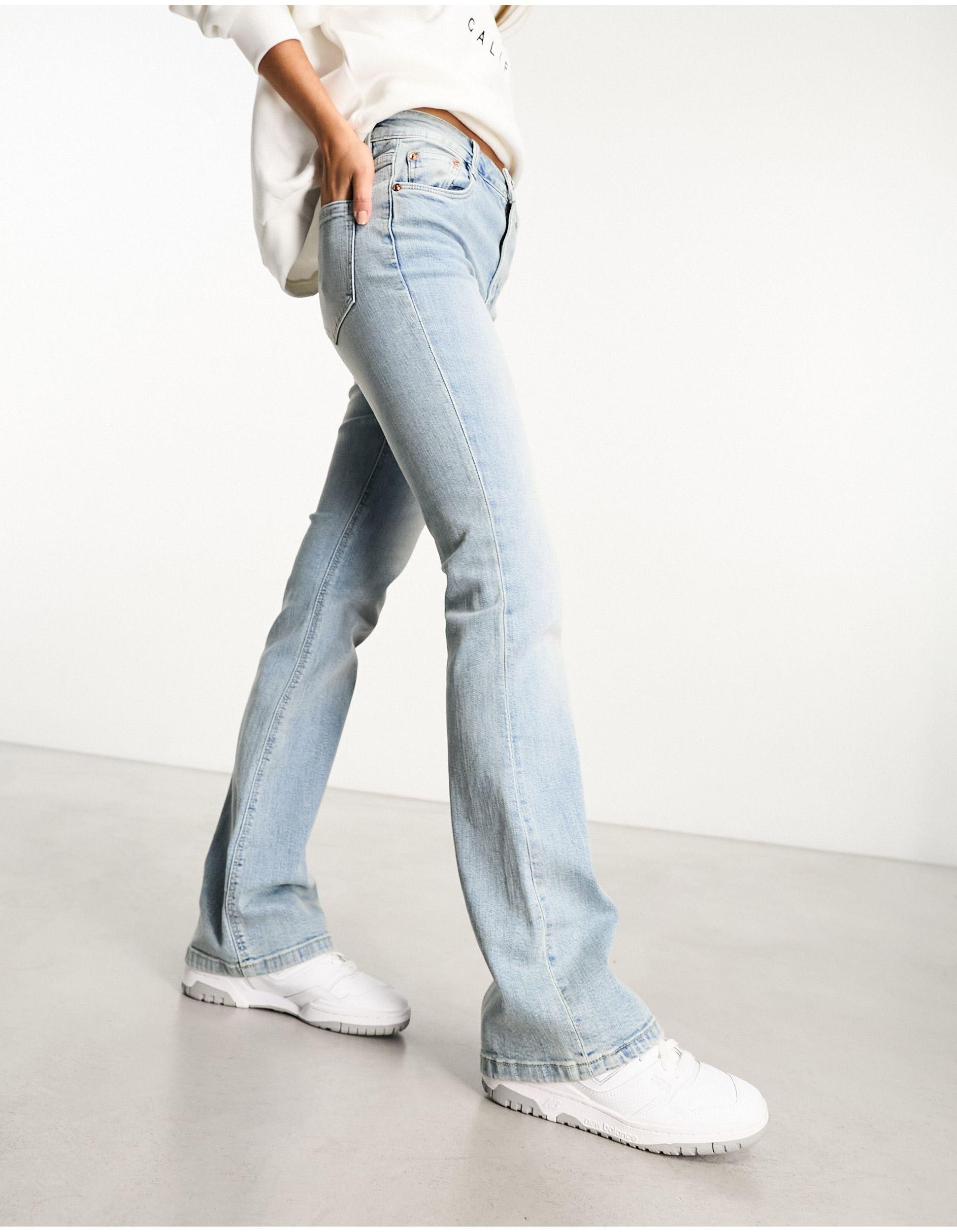 Stradivarius Straight Bootcut Jean in White Lyst Canada