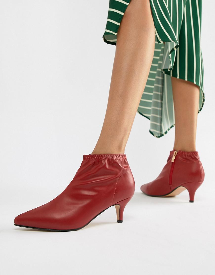 truffle collection mid heel ankle boots