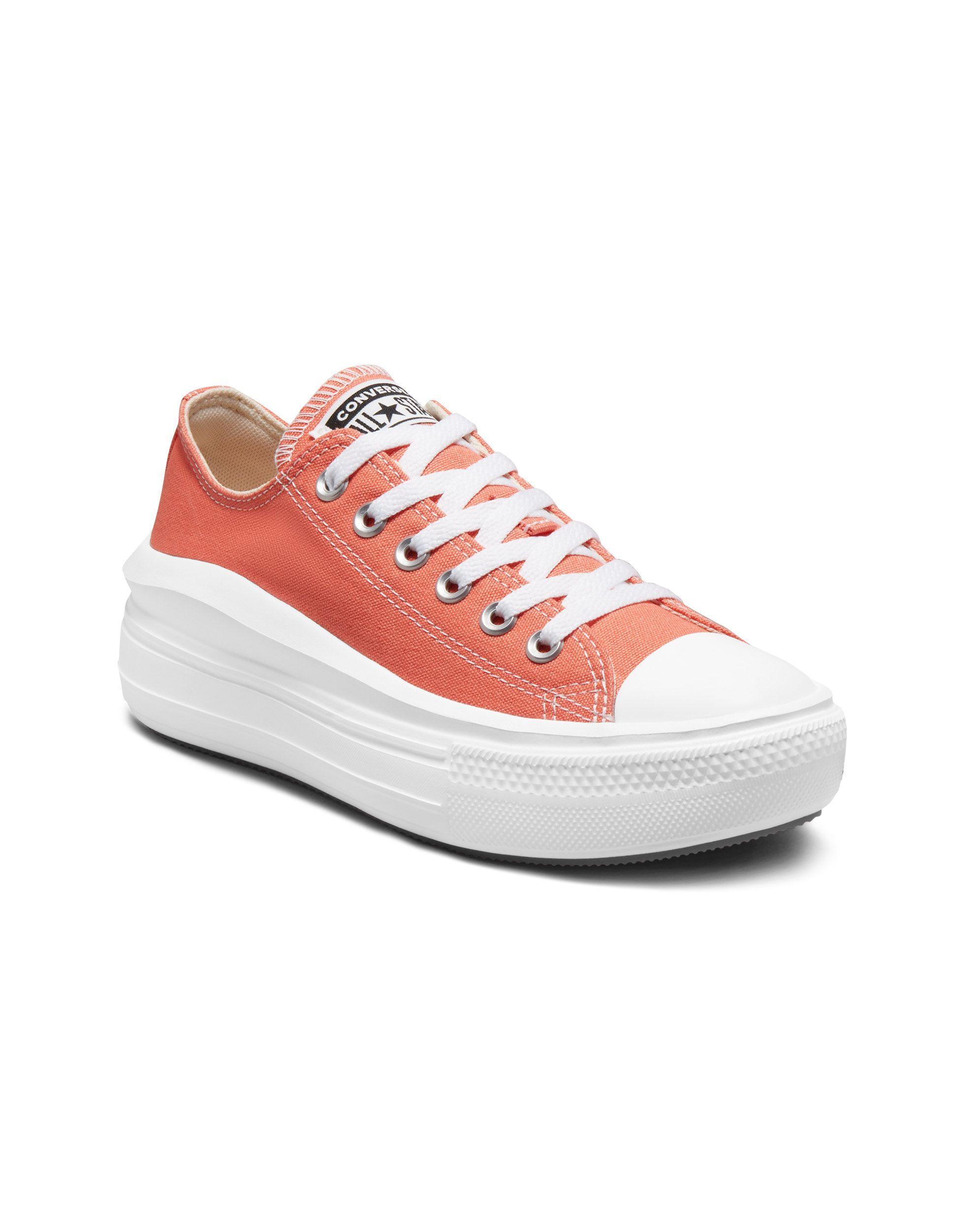 Converse Chuck Taylor All Star Ox Move Canvas Platform Sneakers in Orange |  Lyst