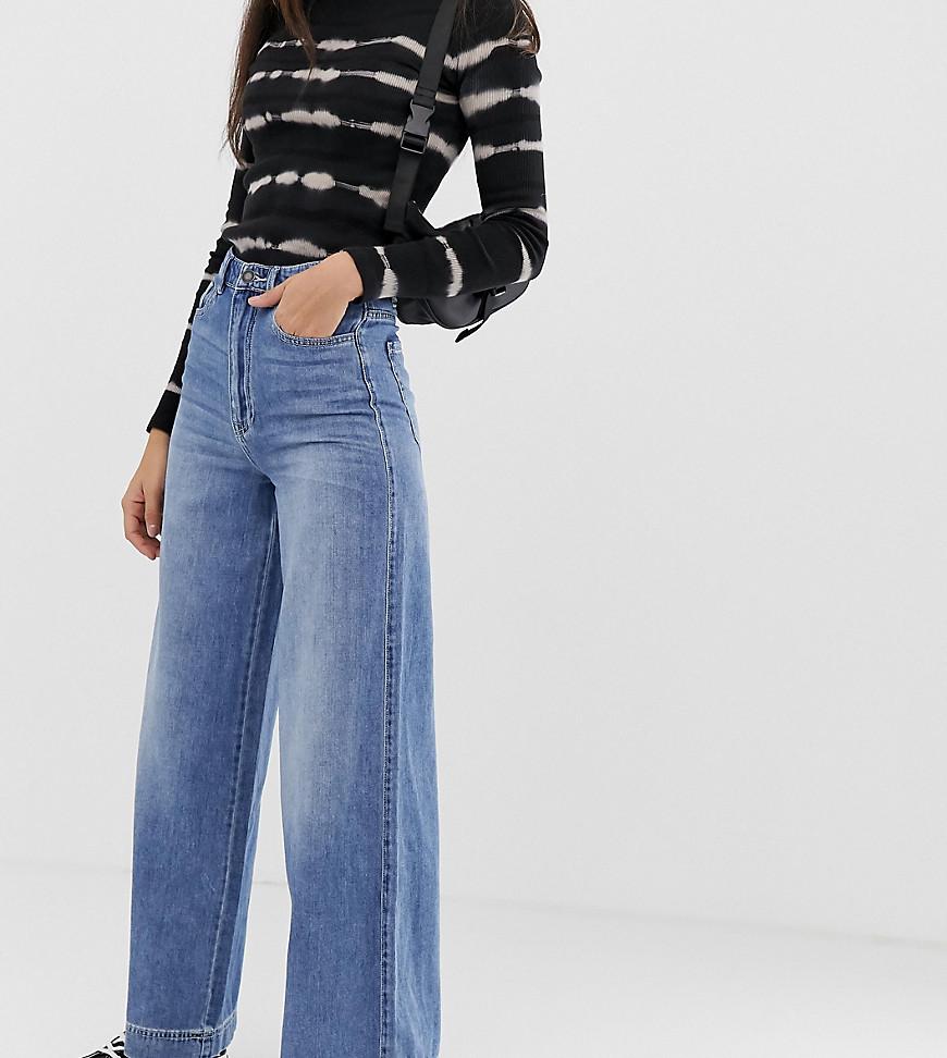 Stradivarius Denim Str Wide Leg Jean in Blue - Lyst