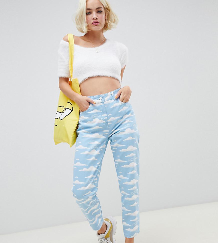 ASOS Simpsons X Mom In Cloud Print Blue Lyst