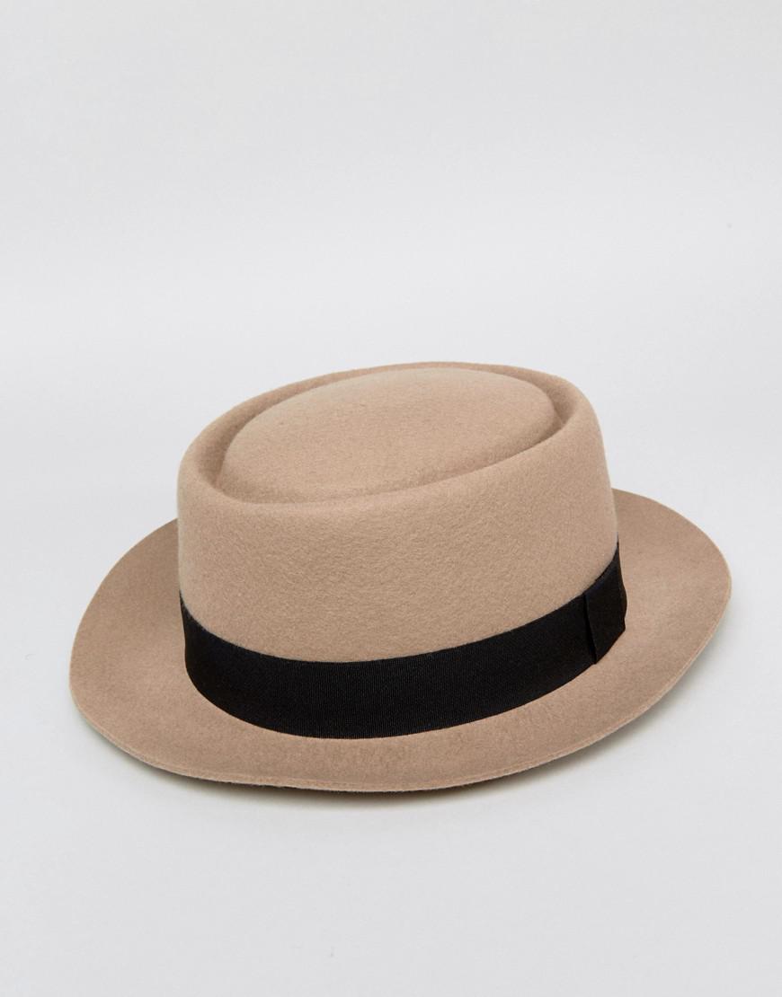 Lyst Asos Narrow Brim Shaker Hat In Off White in Natural for Men