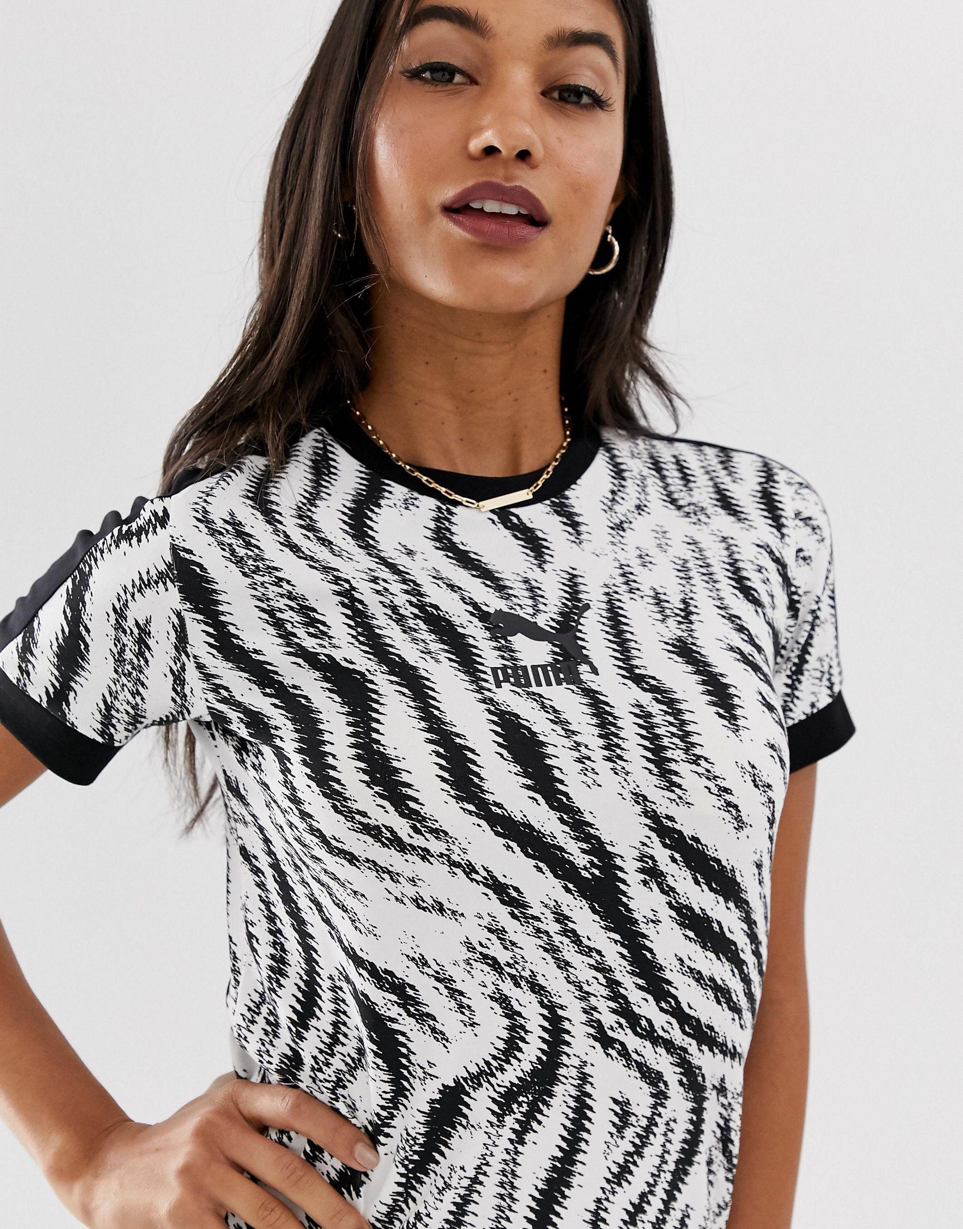 puma zebra print shirt