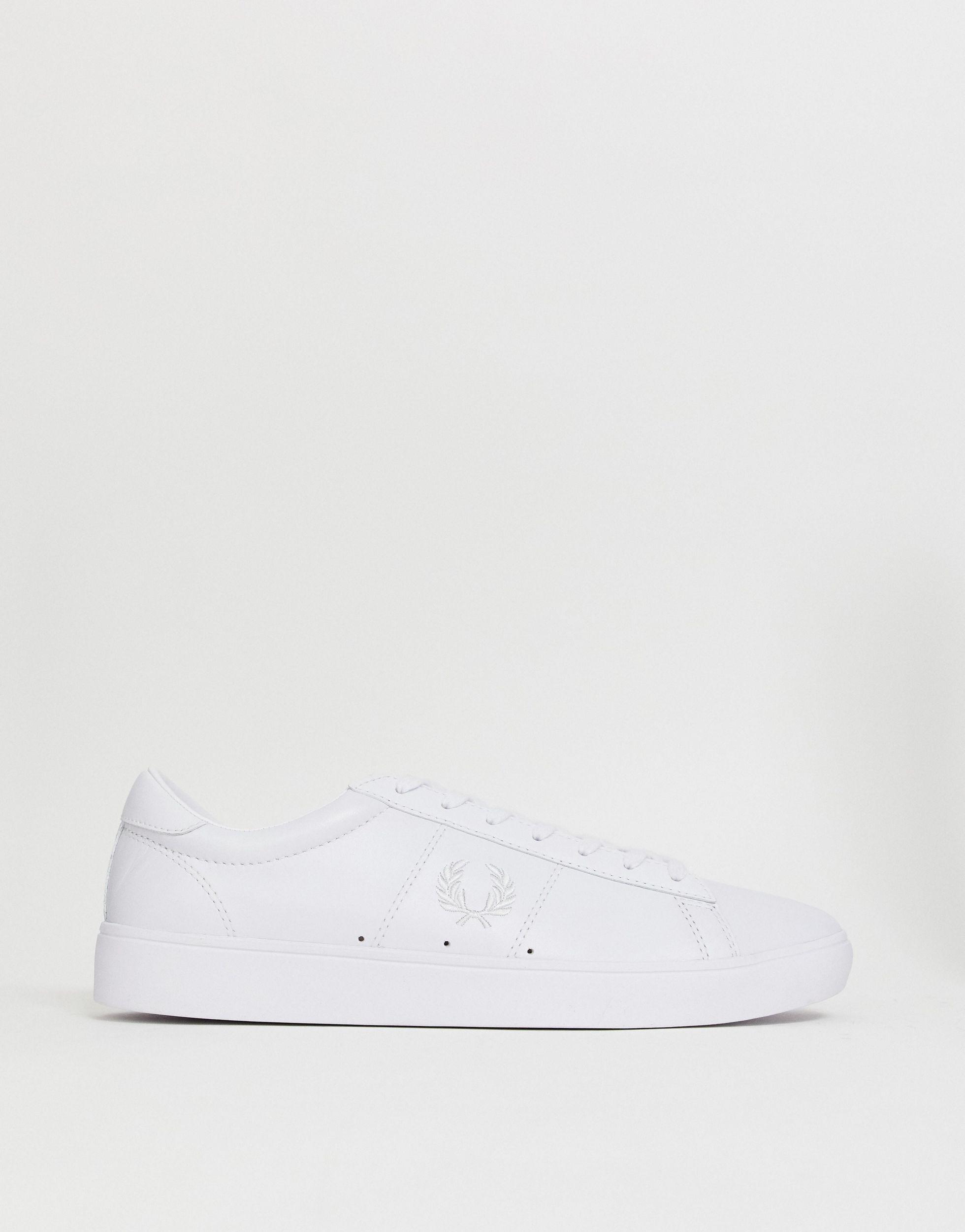 fred perry spencer leather white