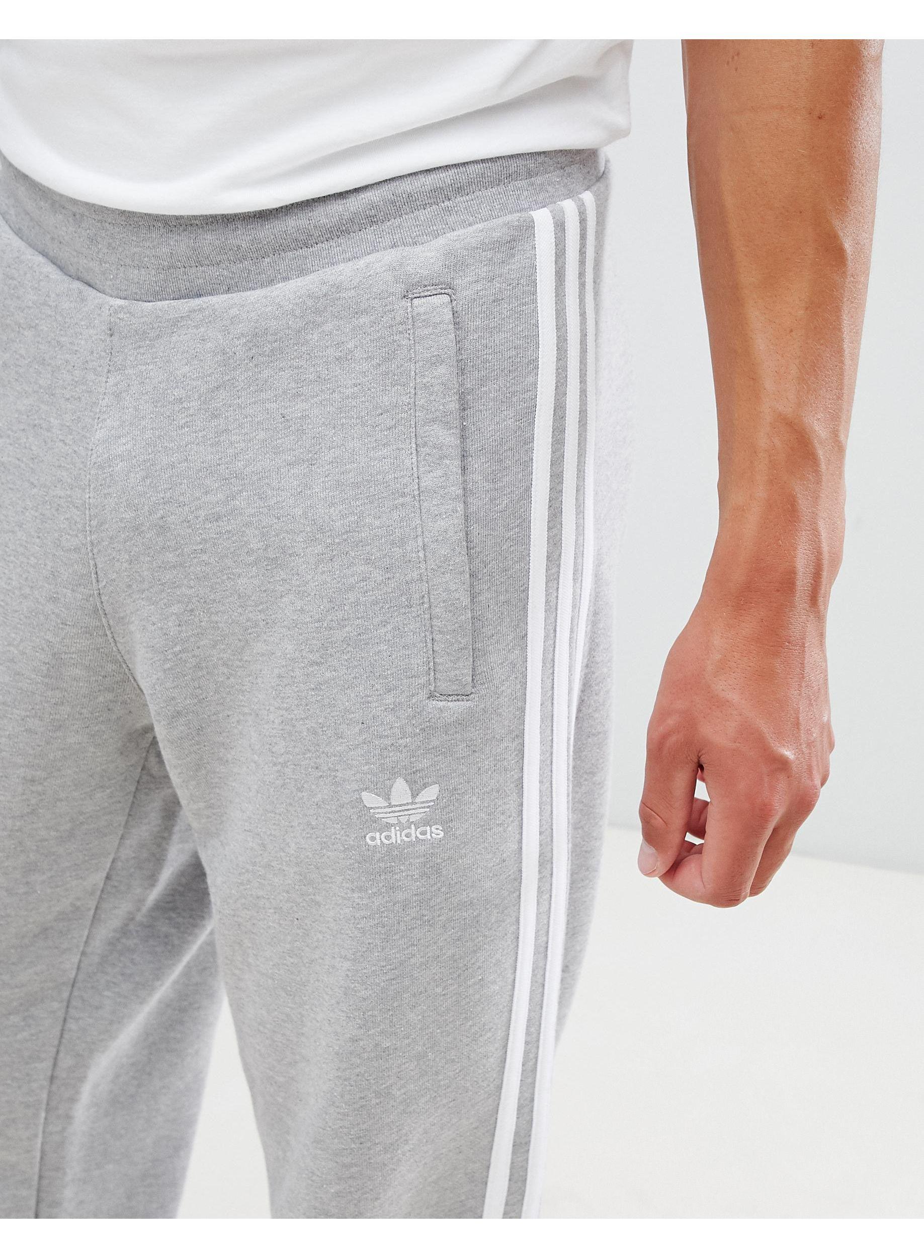 adidas Originals Adicolor 3-stripe joggers in Grey for Men | Lyst UK