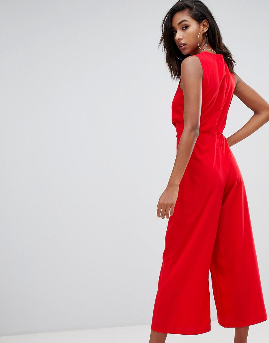 boohoo twist front jumpsuit