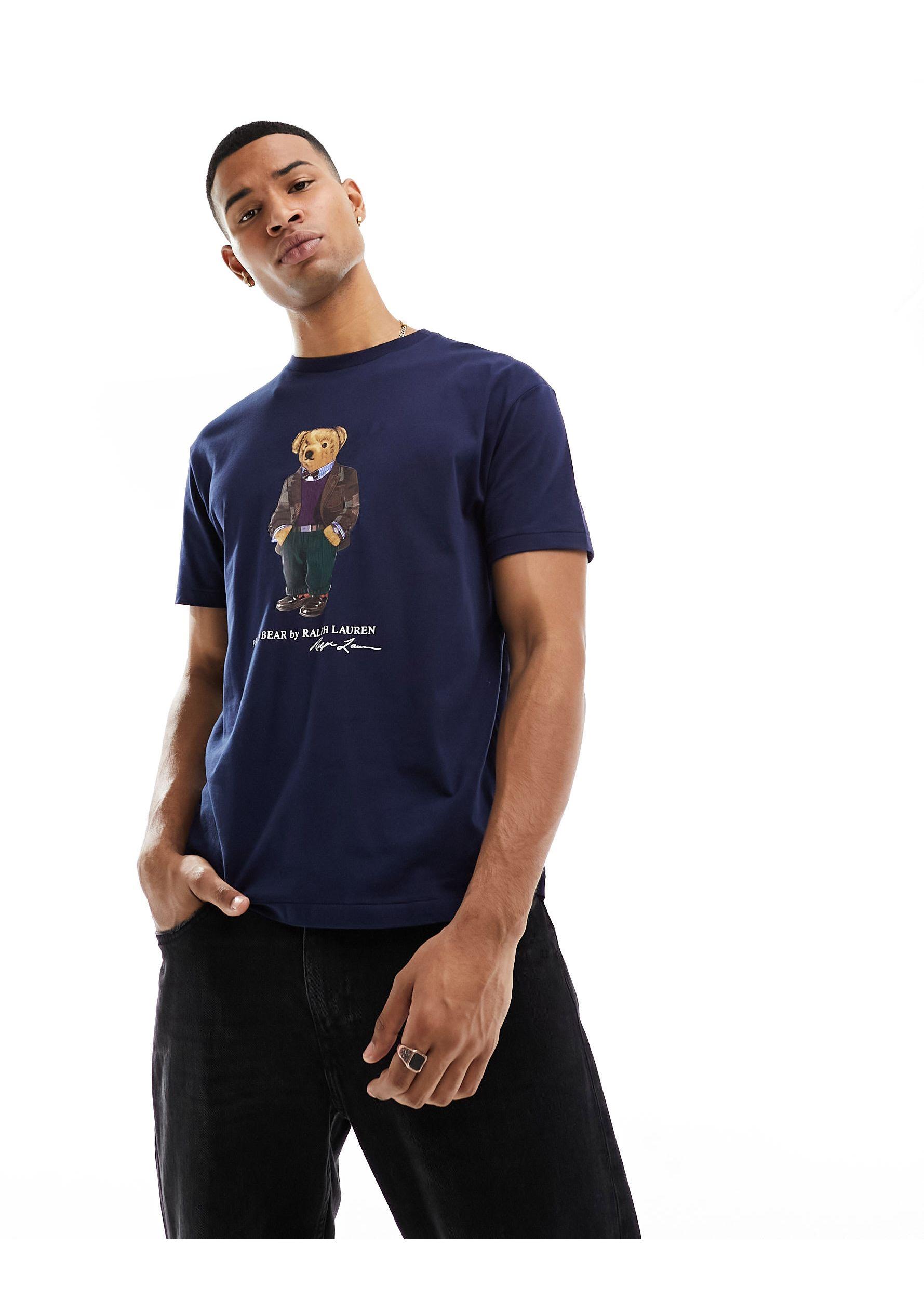 Polo Ralph Lauren Heritage Bear Print T-shirt Classic Oversized Fit in Blue  for Men | Lyst UK
