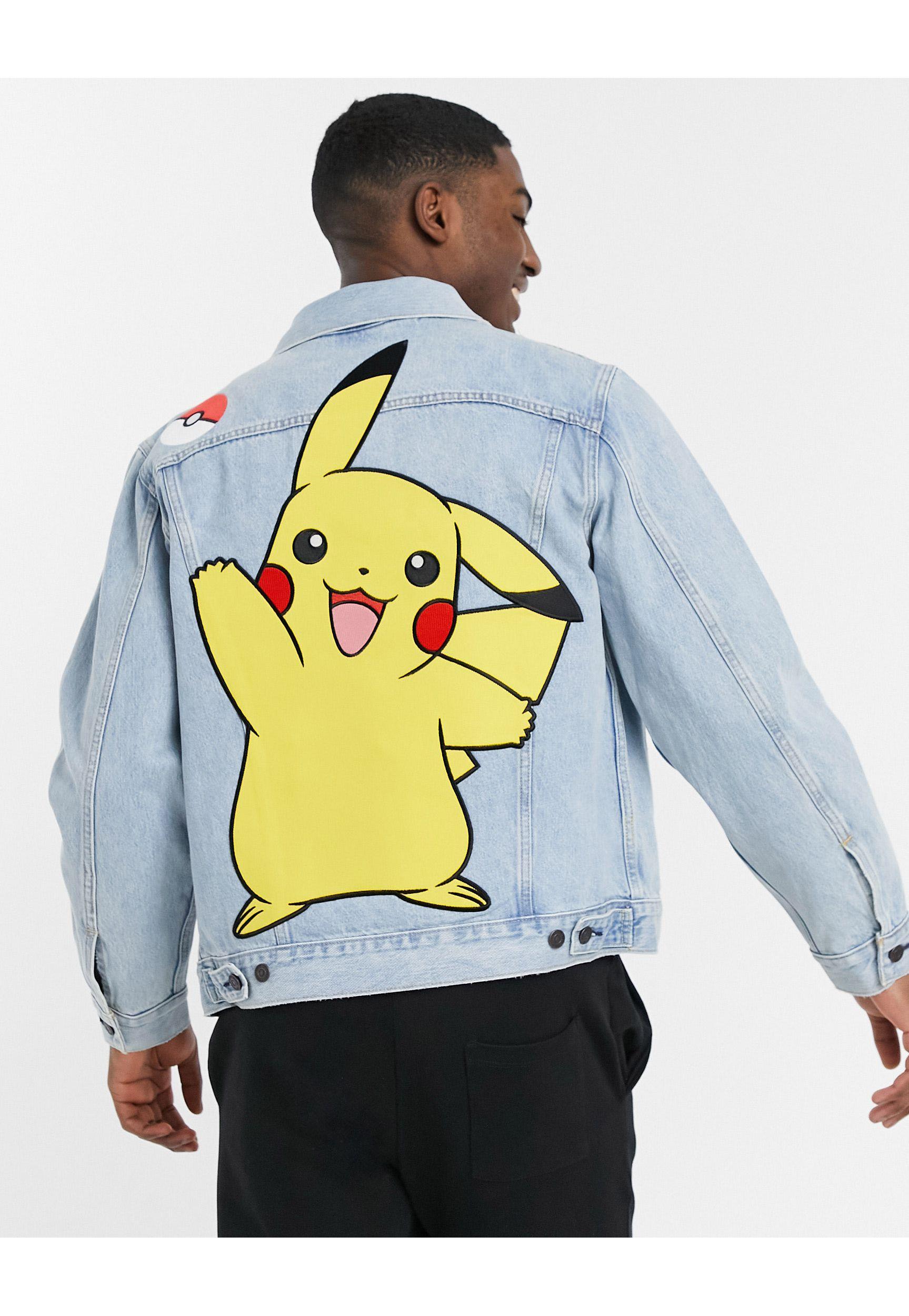 Levi's X Pokemon Vintage Fit Large Pikachu Back Print Denim Trucker Jacket  in Blue for Men | Lyst