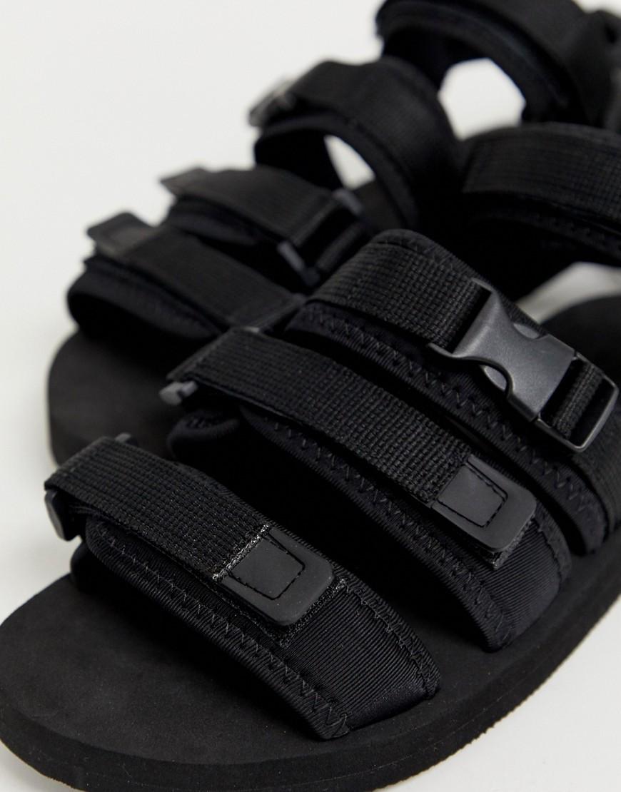 ASOS Tech Sandals In Black With High 