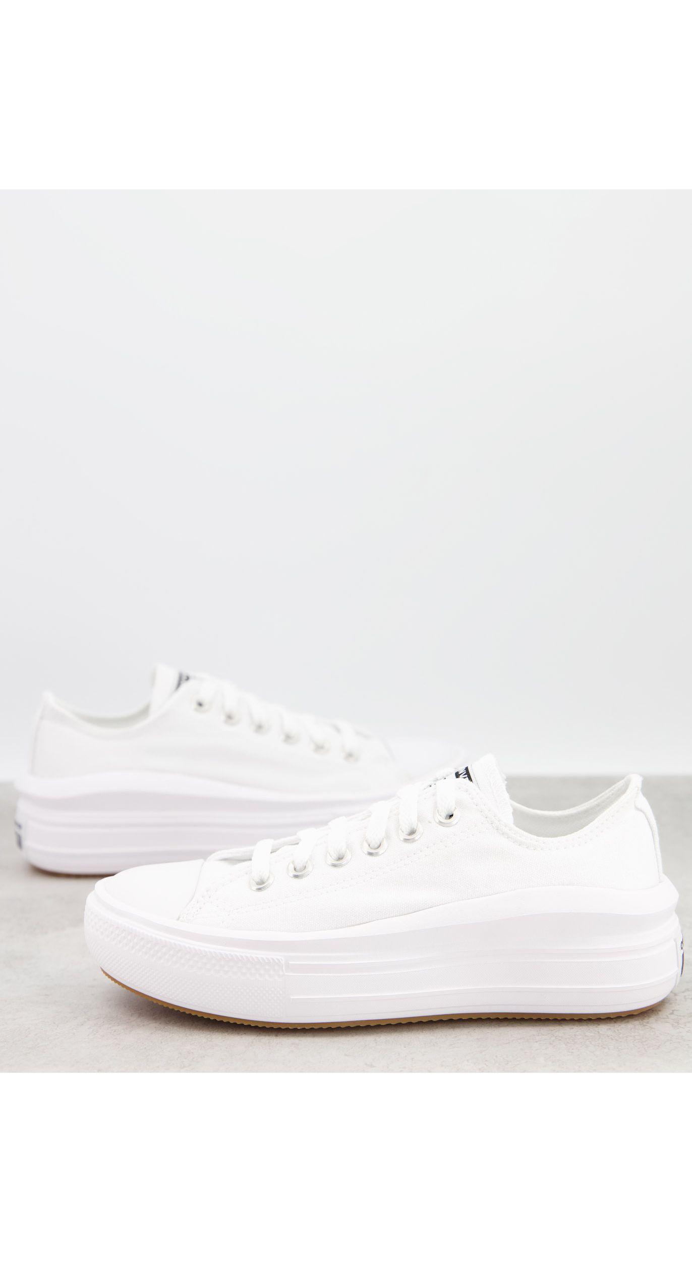 white chuck taylor all star move ox sneakers