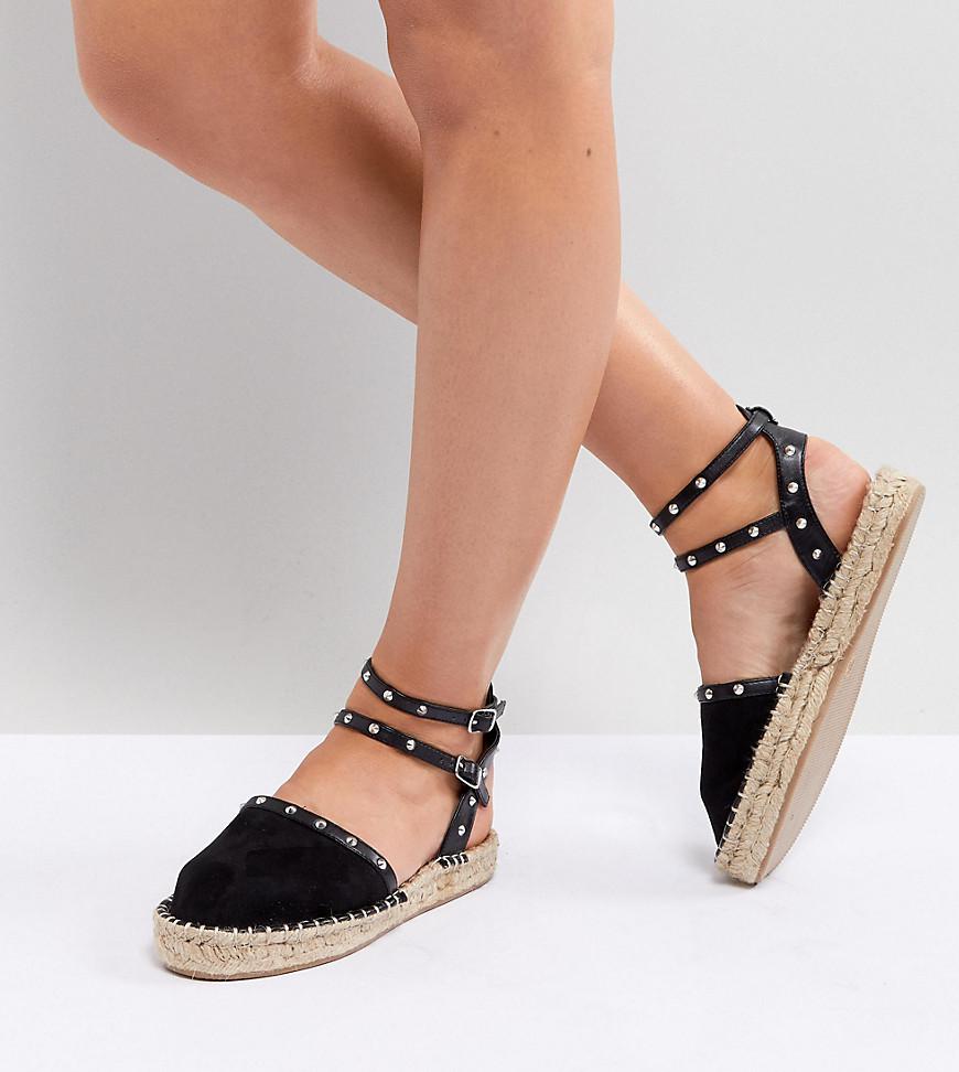 black studded espadrilles
