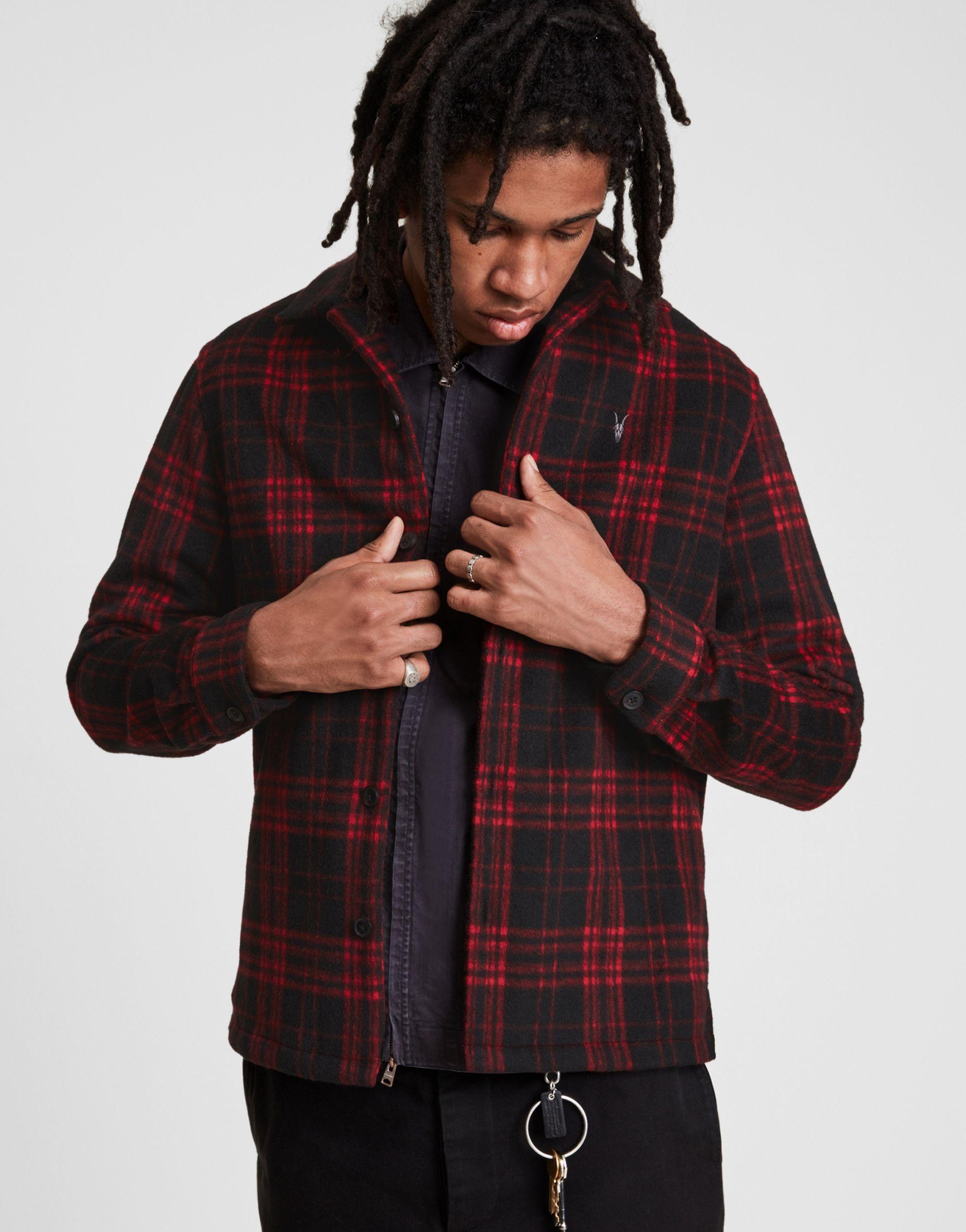 AllSaints Gardo Ramskull Checked Shirt 