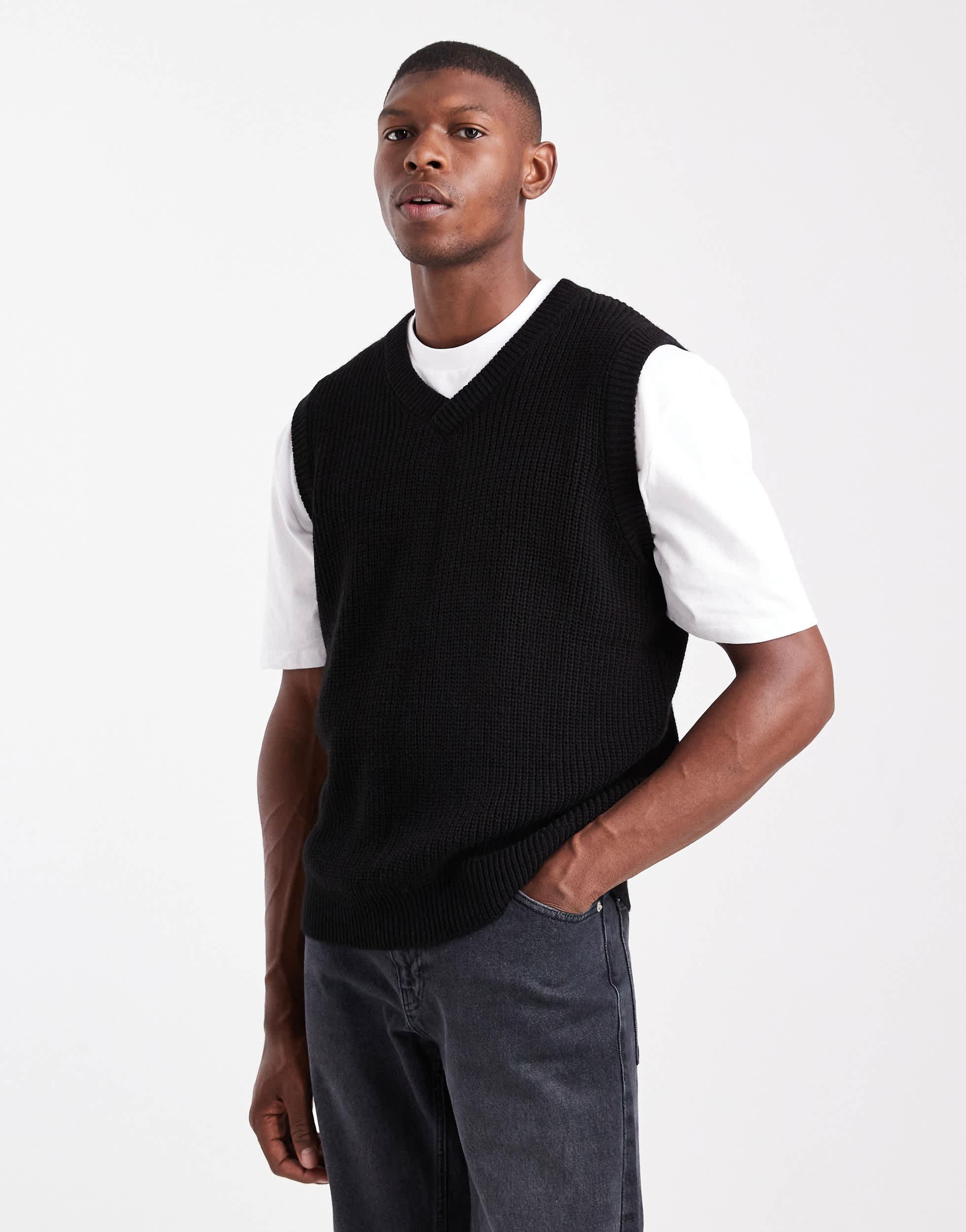 Knitted Tank Top Mens Knitted Vest Top Brown Sweater Vest Mens