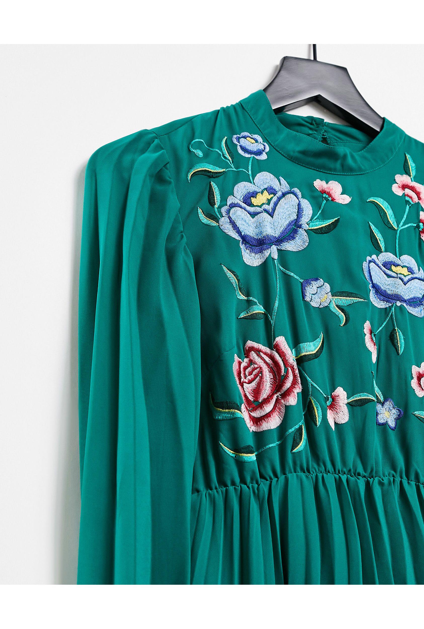 ASOS Asos Design Maternity High Neck Pleated Long Sleeve Skater