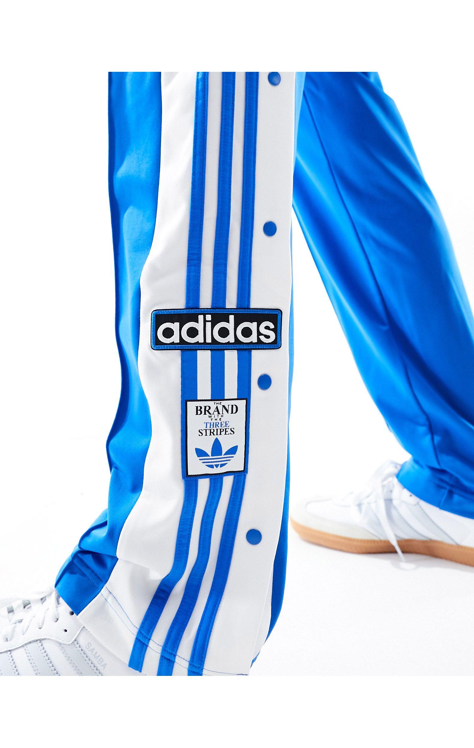 adidas popper pants womens blue