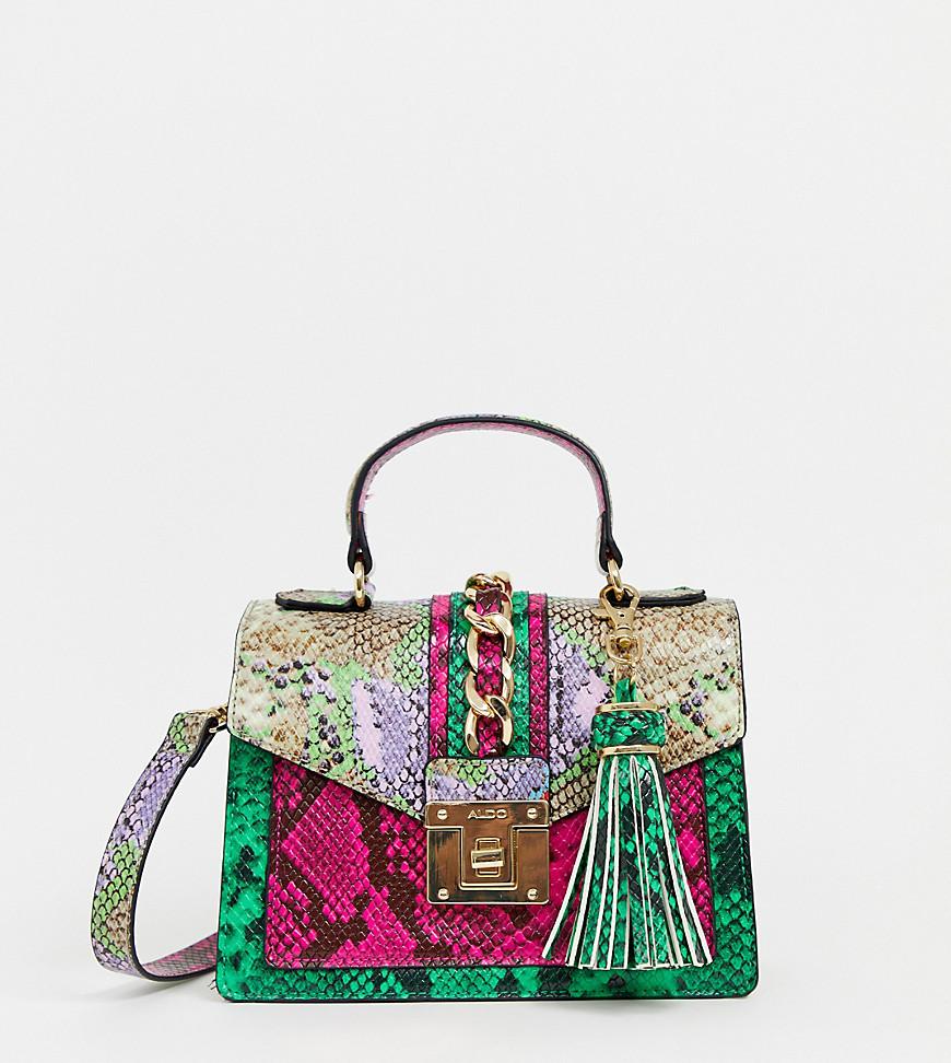 Bolso de mano con asa de mano en la parte superior y diseo de serpiente  multicolor Martis de ALDO | Lyst