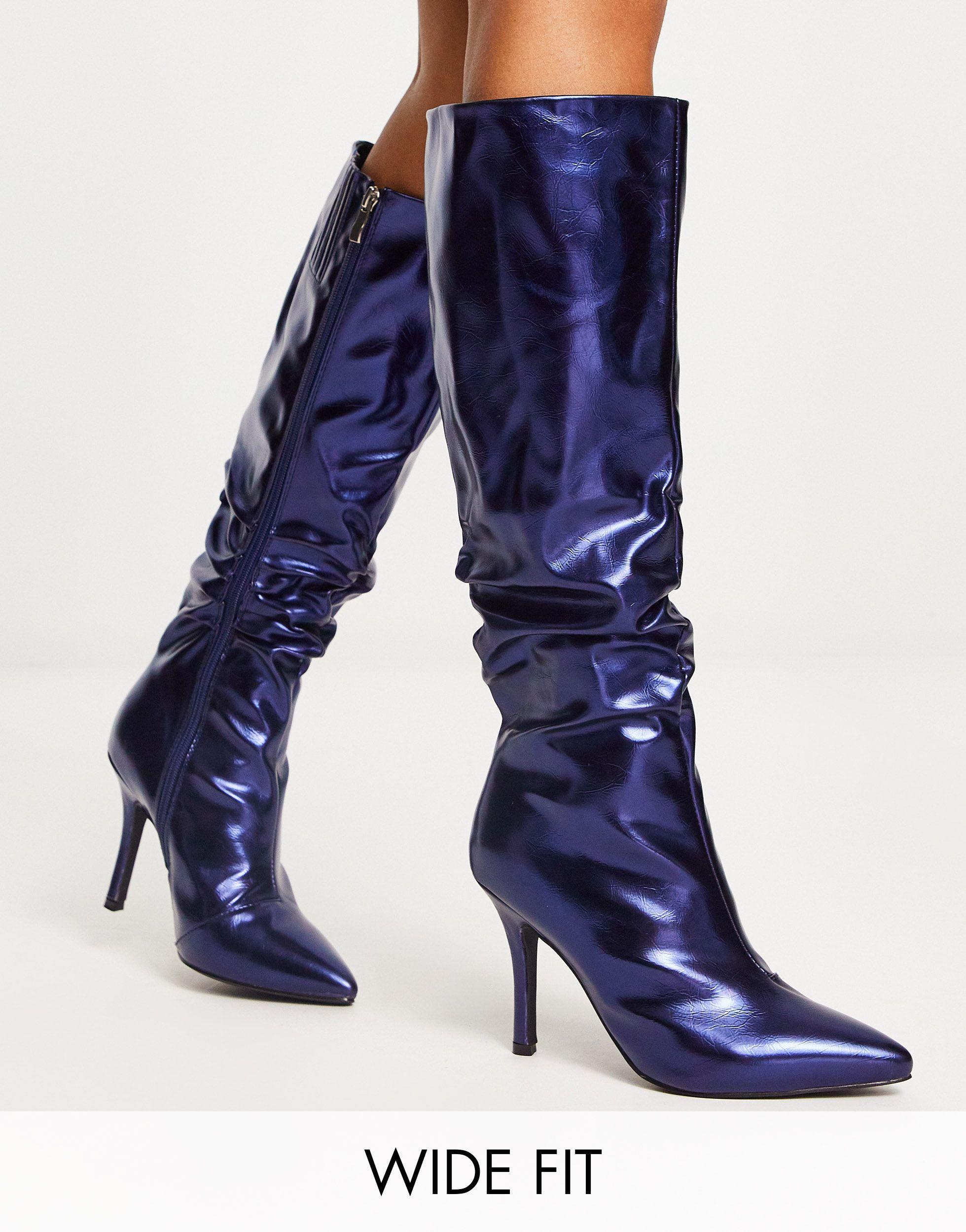 Wide fit high knee cheap boots
